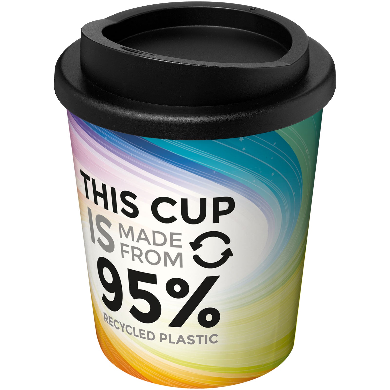 Brite-Americano® Espresso Recycled Isolierbecher, 250 ml – Weiss und Schwarz