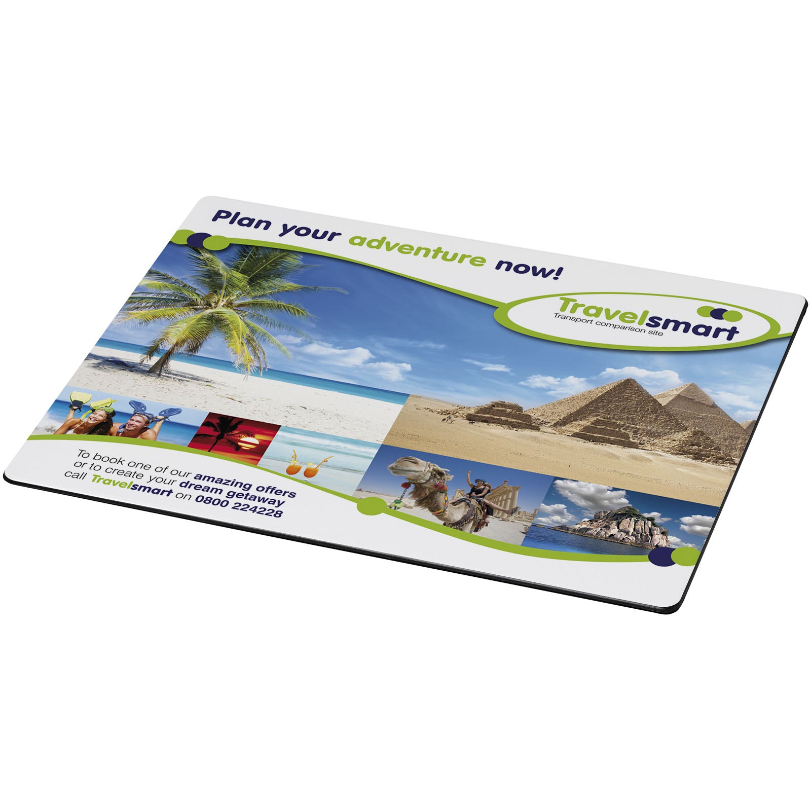 Brite-Mat® rechteckiges Mauspad – Schwarz