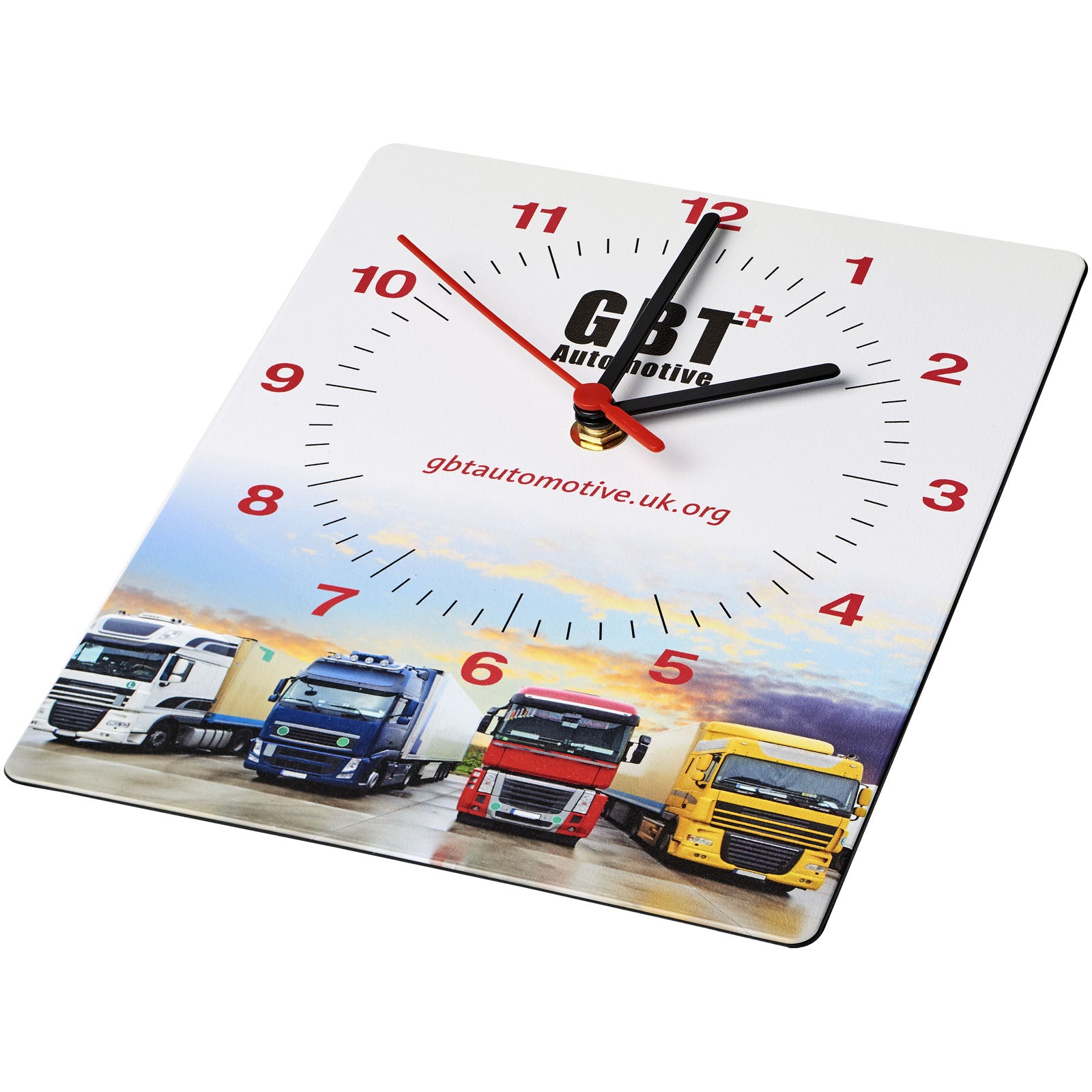 Brite-Clock® rechteckige Wanduhr – Schwarz