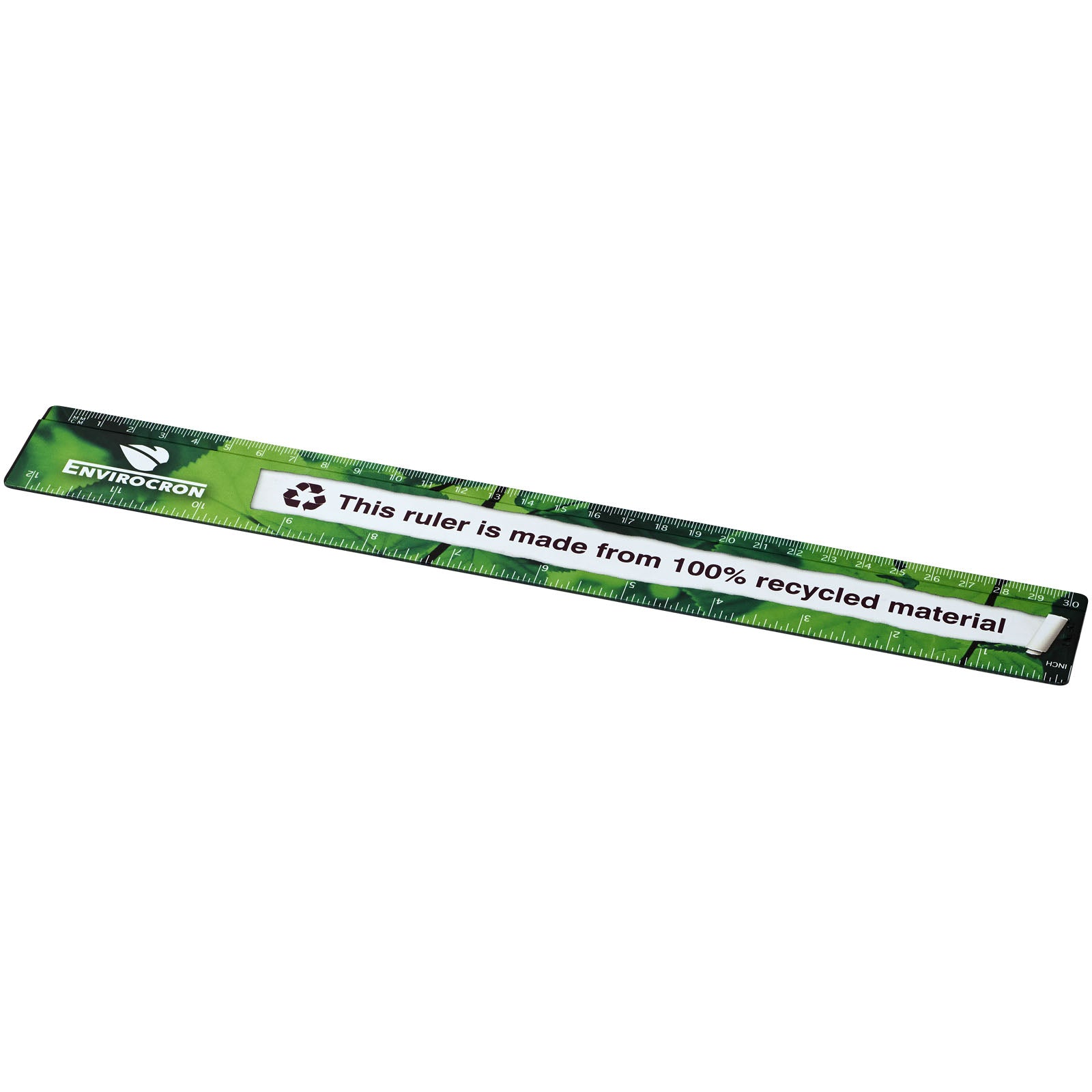 Terran 30 cm Lineal aus 100 % recyceltem Kunststoff – Schwarz