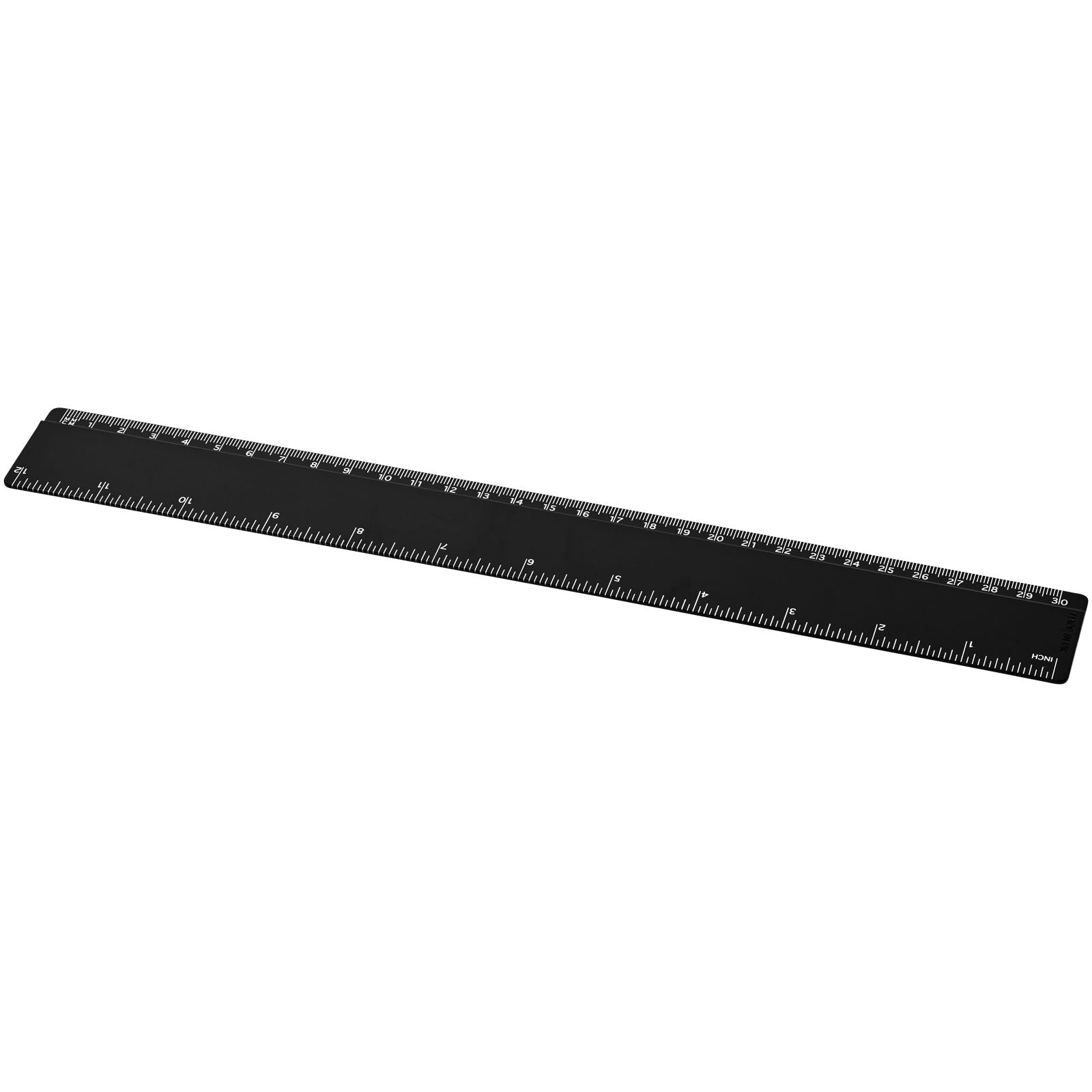 Renzo 30 cm Kunststofflineal – Schwarz