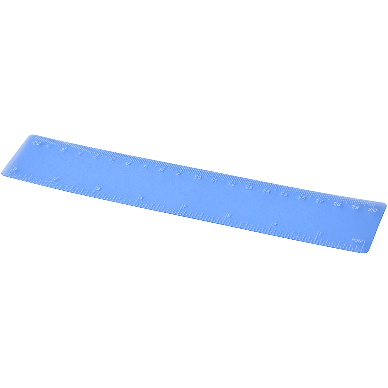 Rothko 20 cm Kunststofflineal – Blau Mattiert