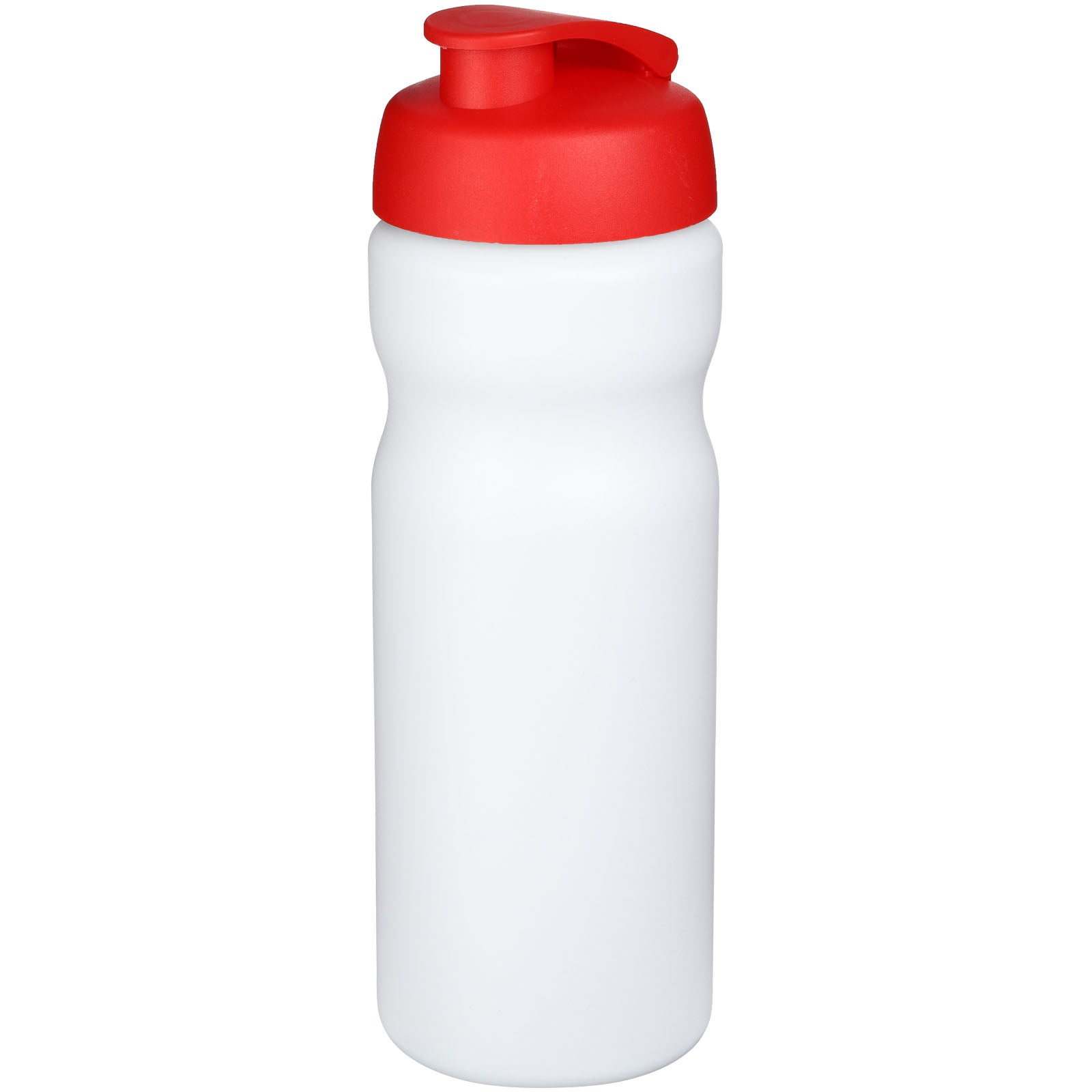 Baseline® Plus 650 ml Sportflasche mit Klappdeckel – Weiss und Rot