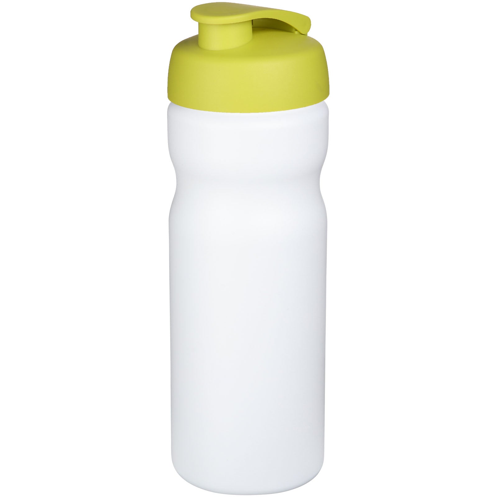 Baseline® Plus 650 ml Sportflasche mit Klappdeckel – Weiss und Limone