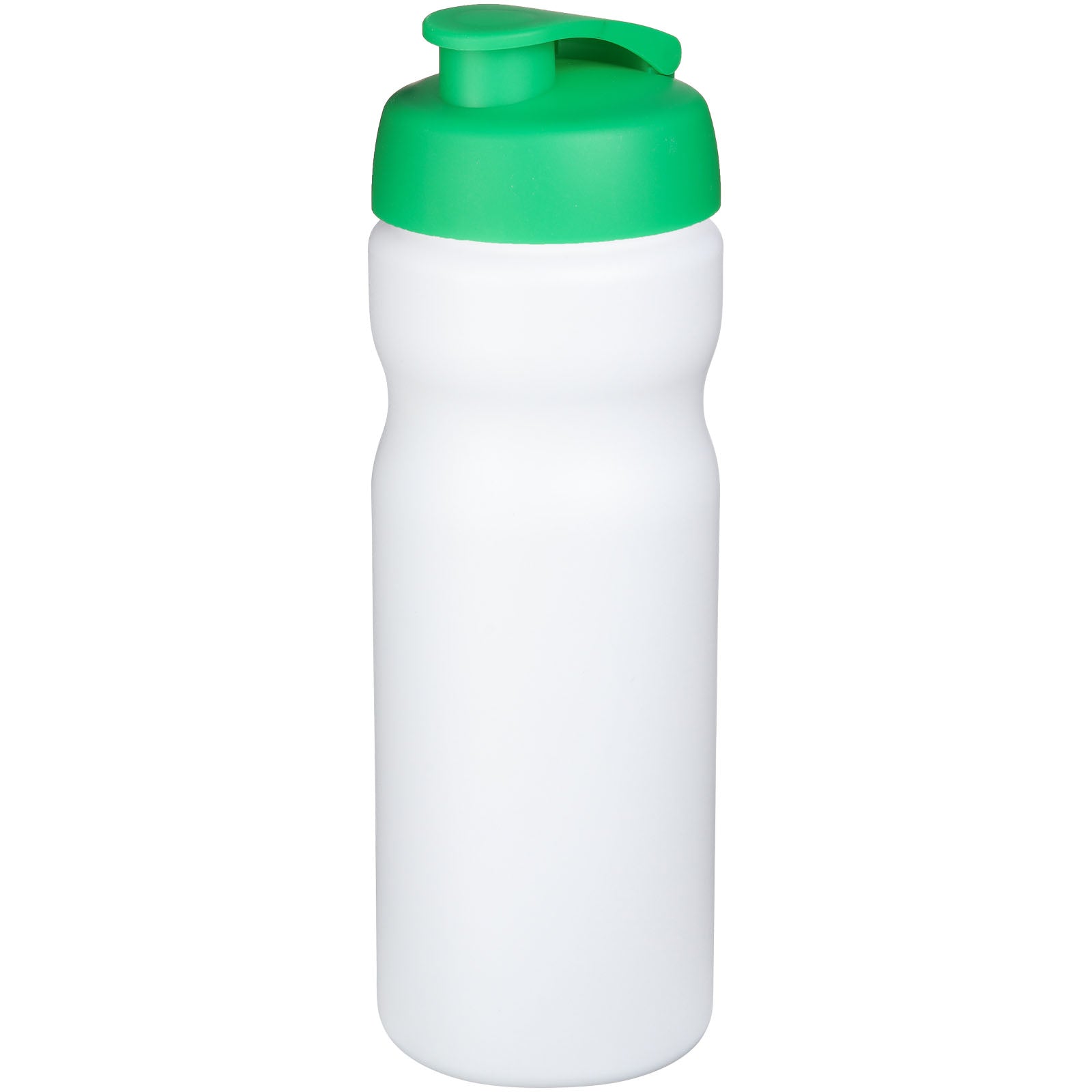 Baseline® Plus 650 ml Sportflasche mit Klappdeckel – Weiss und Grün