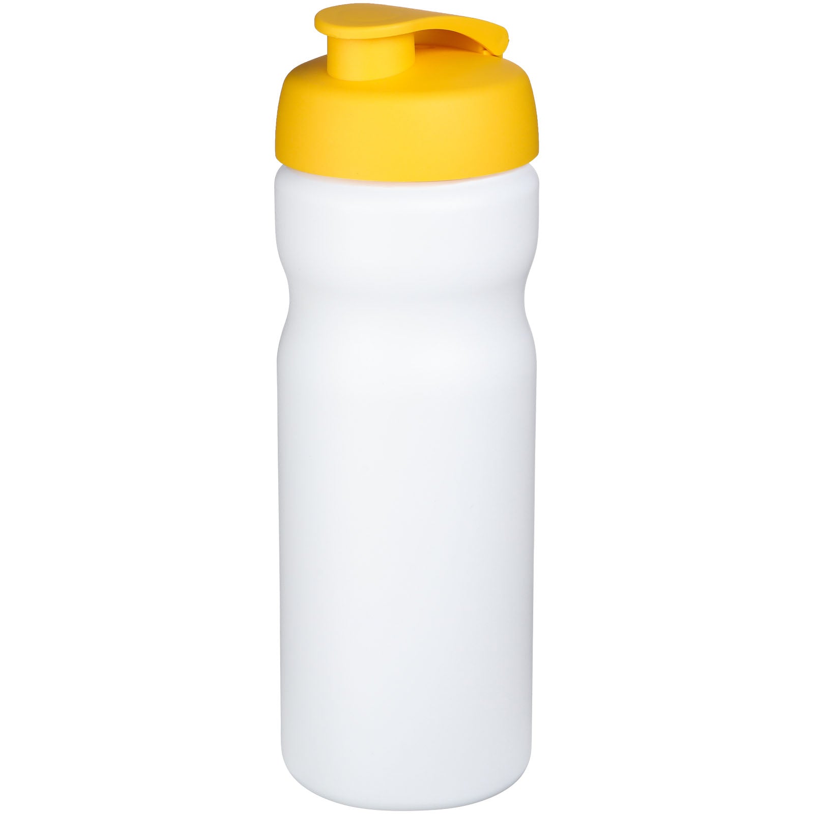 Baseline® Plus 650 ml Sportflasche mit Klappdeckel – Weiss und Gelb