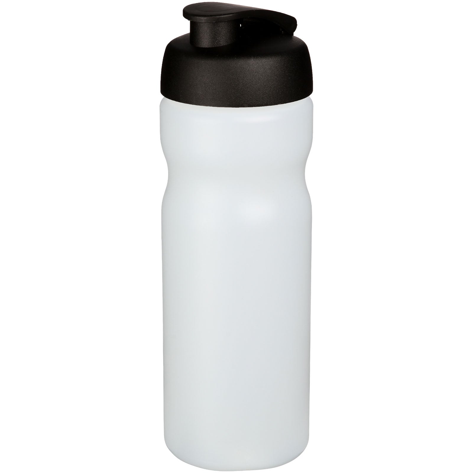 Baseline® Plus 650 ml Sportflasche mit Klappdeckel – Transparent und Schwarz