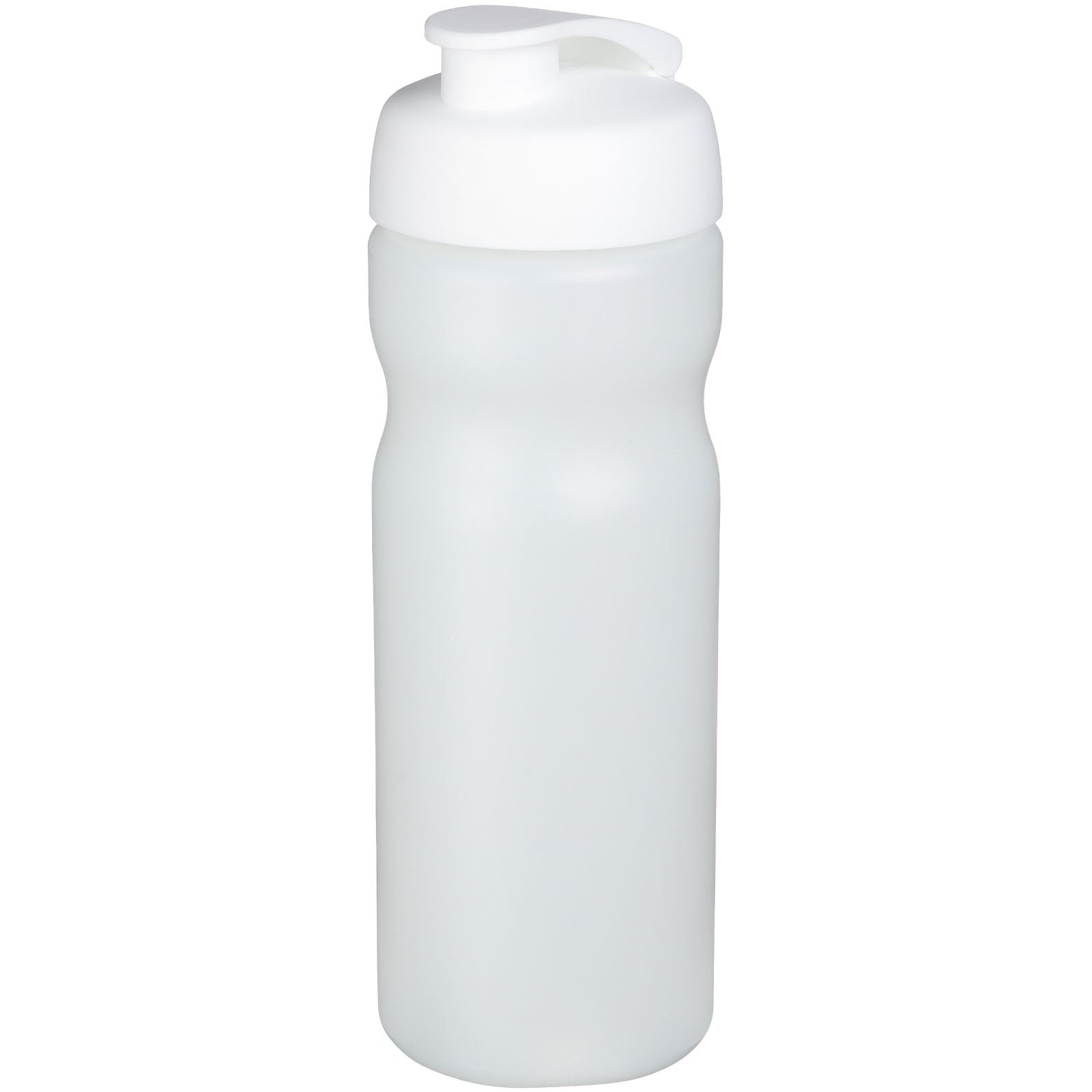 Baseline® Plus 650 ml Sportflasche mit Klappdeckel – Transparent und Weiss