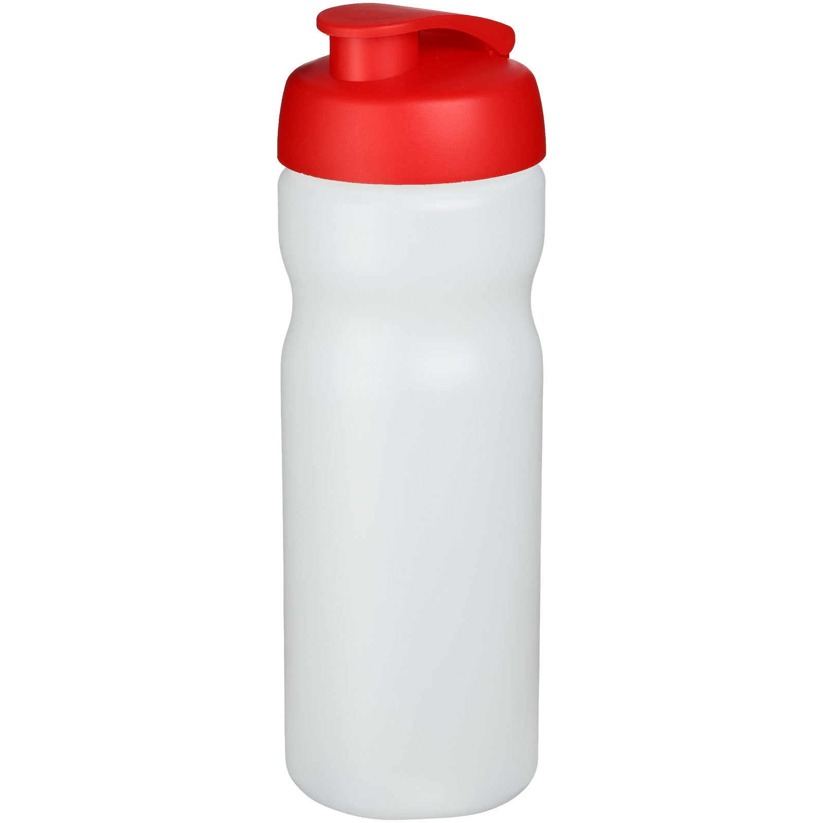 Baseline® Plus 650 ml Sportflasche mit Klappdeckel – Transparent und Rot