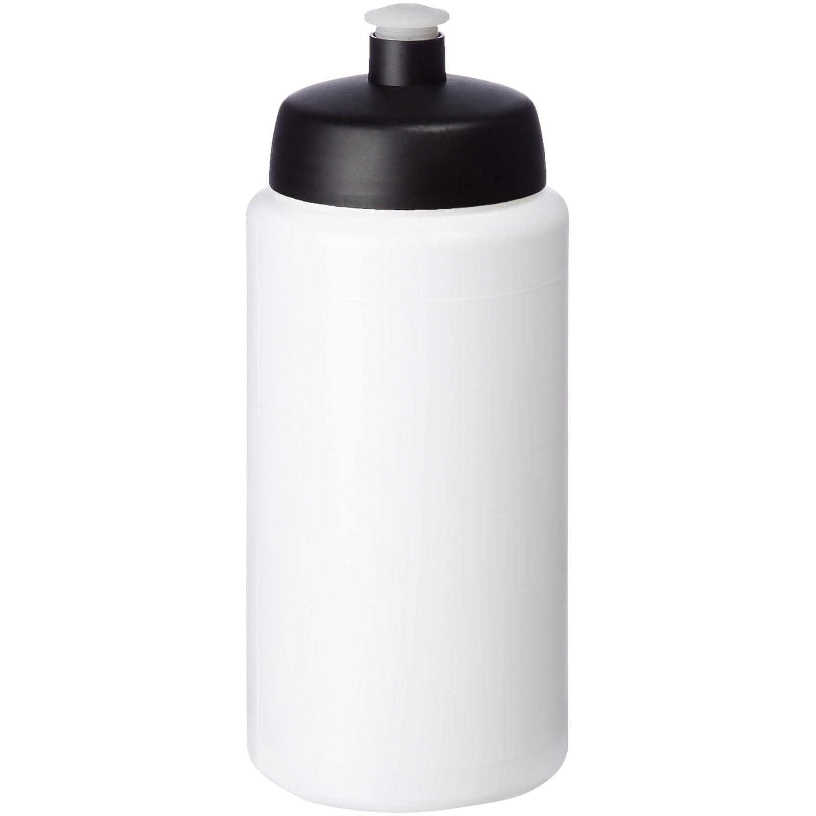 Baseline® Plus grip 500 ml Sportflasche mit Sportdeckel – Weiss und Schwarz