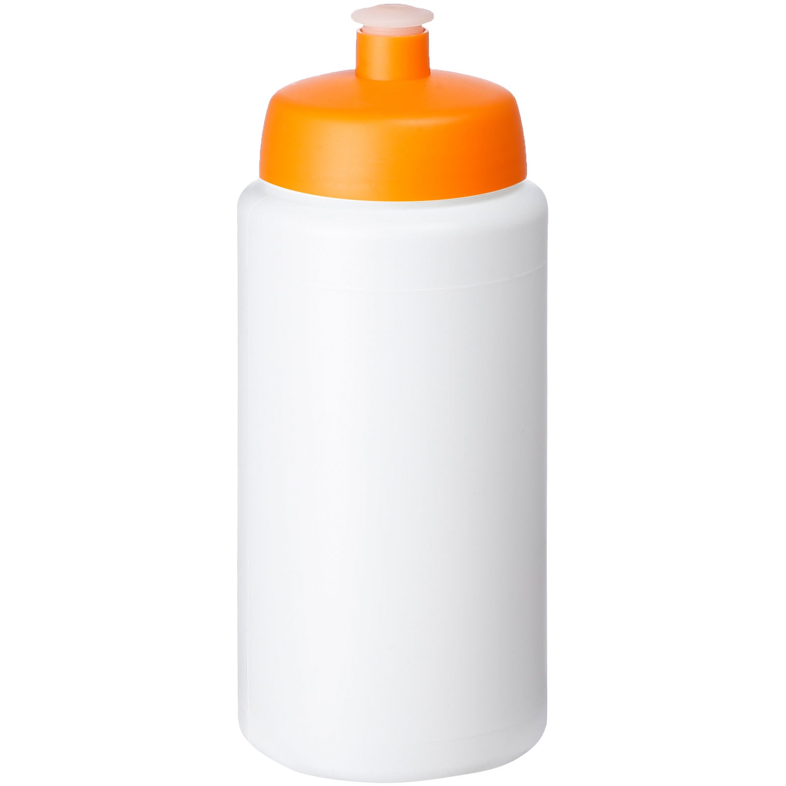 Baseline® Plus grip 500 ml Sportflasche mit Sportdeckel – Weiss und Orange