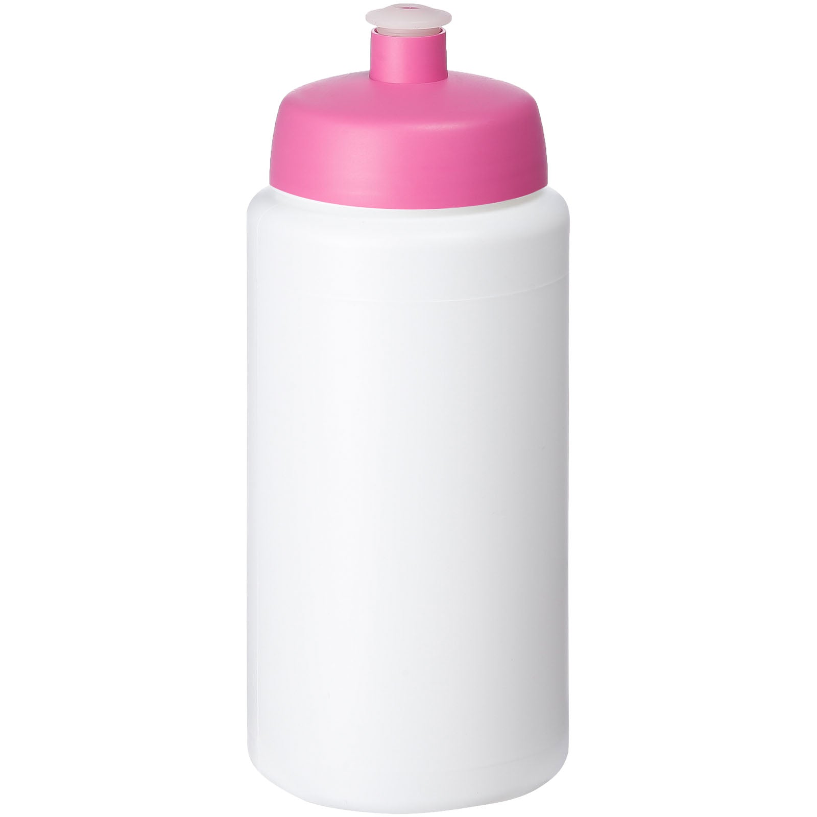 Baseline® Plus grip 500 ml Sportflasche mit Sportdeckel – Weiss und Rosa