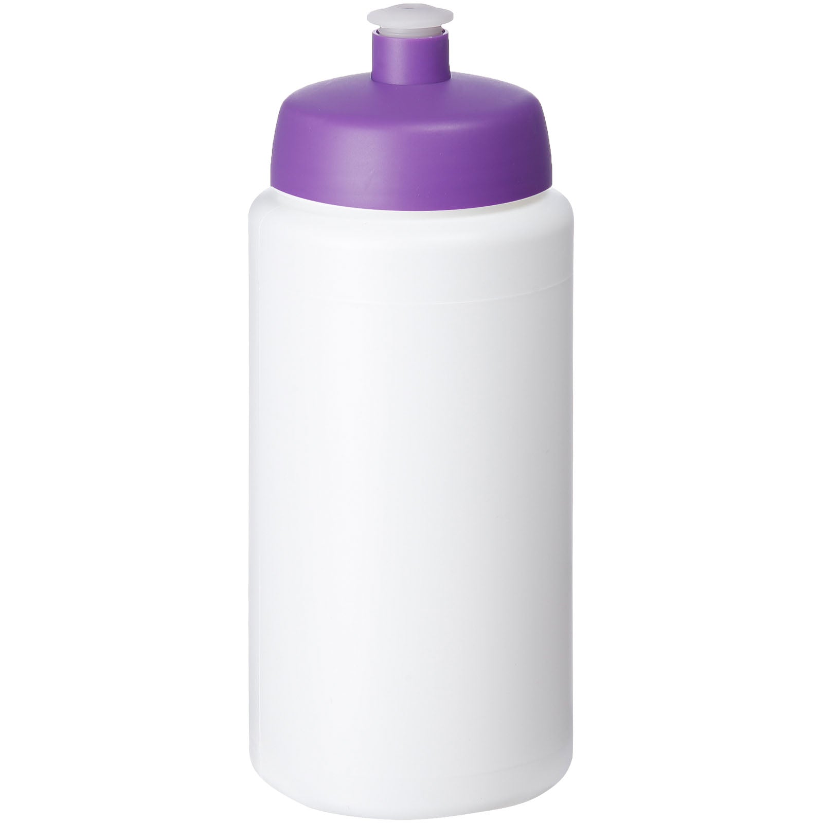 Baseline® Plus grip 500 ml Sportflasche mit Sportdeckel – Weiss und Lila