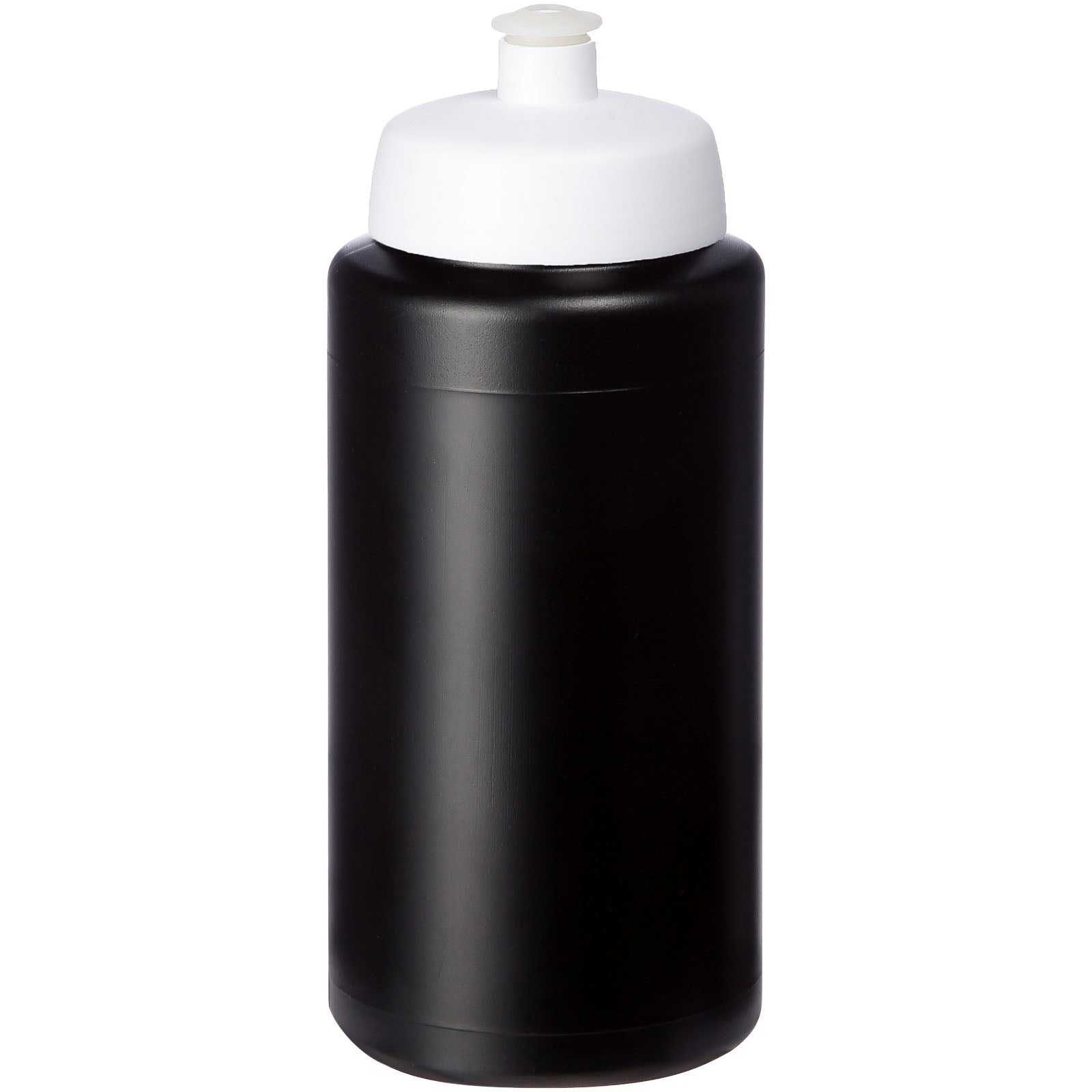 Baseline® Plus grip 500 ml Sportflasche mit Sportdeckel – Schwarz und Weiss