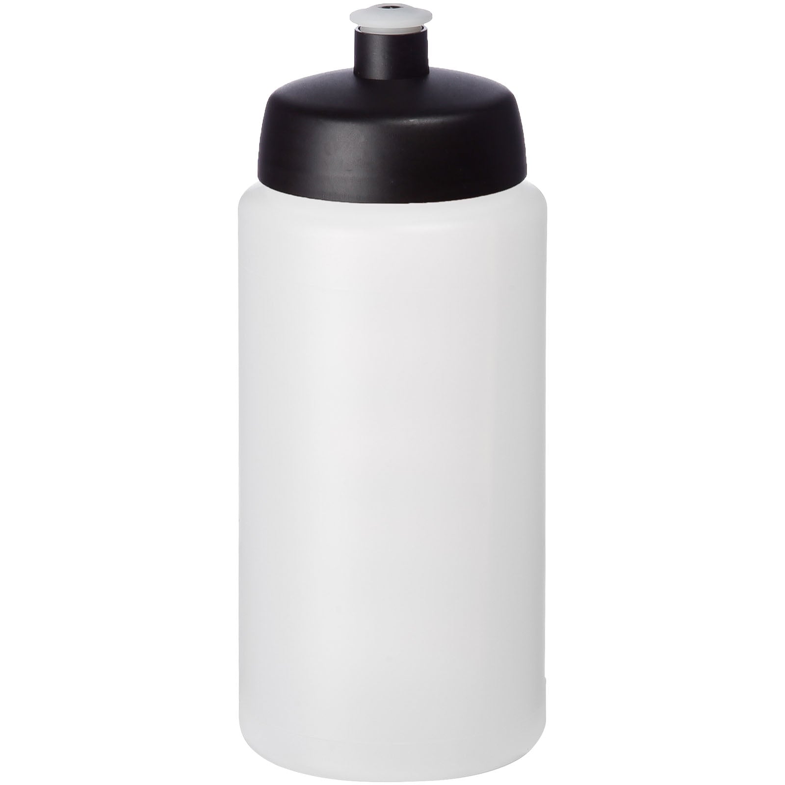 Baseline® Plus grip 500 ml Sportflasche mit Sportdeckel – Transparent und Schwarz