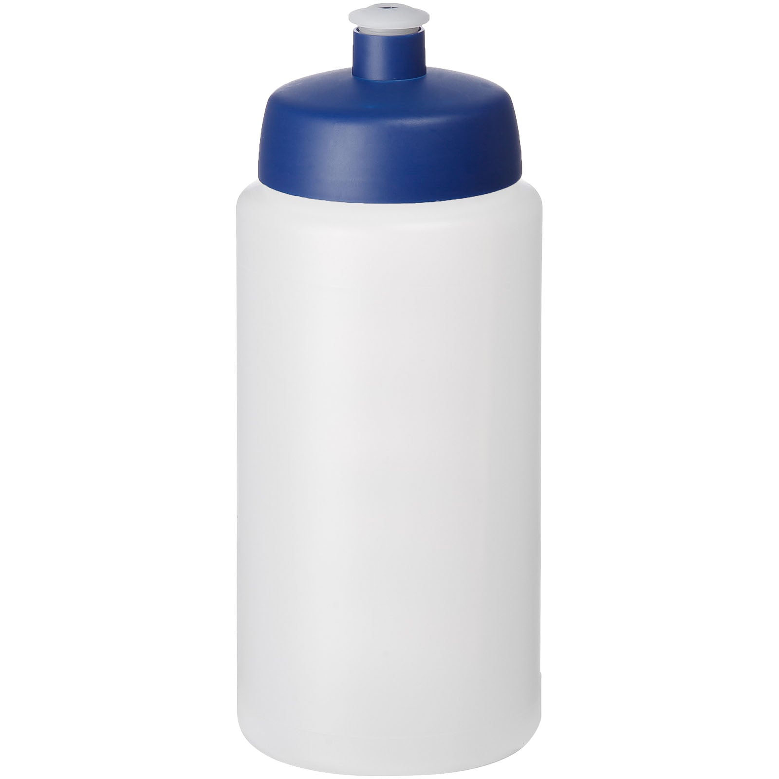 Baseline® Plus grip 500 ml Sportflasche mit Sportdeckel – Transparent und Blau