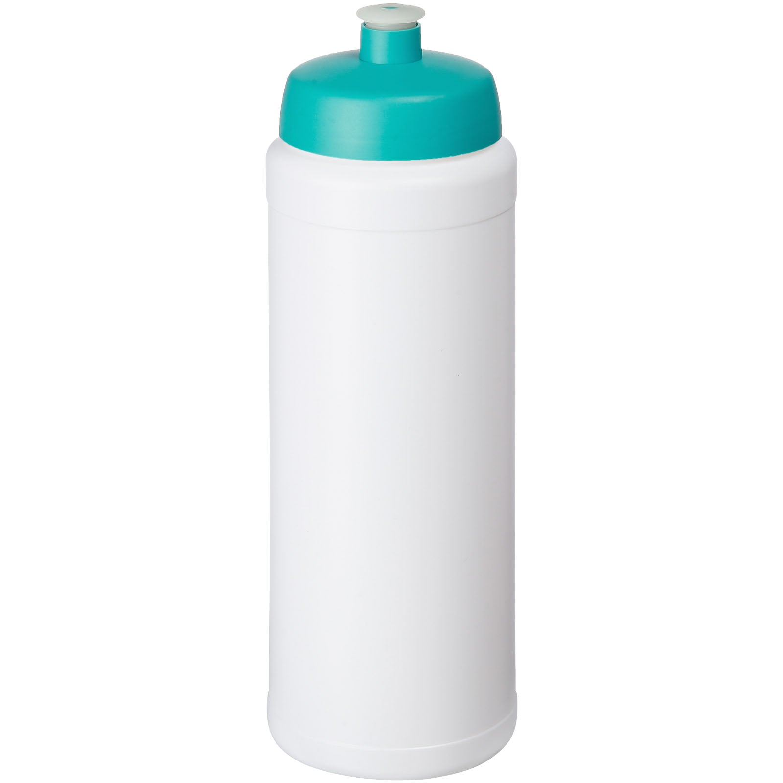 Baseline® Plus grip 750 ml Sportflasche mit Sportdeckel – Weiss und Aquablau