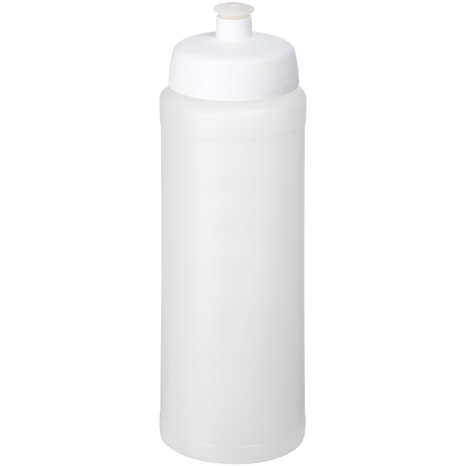Baseline® Plus grip 750 ml Sportflasche mit Sportdeckel – Transparent und Weiss