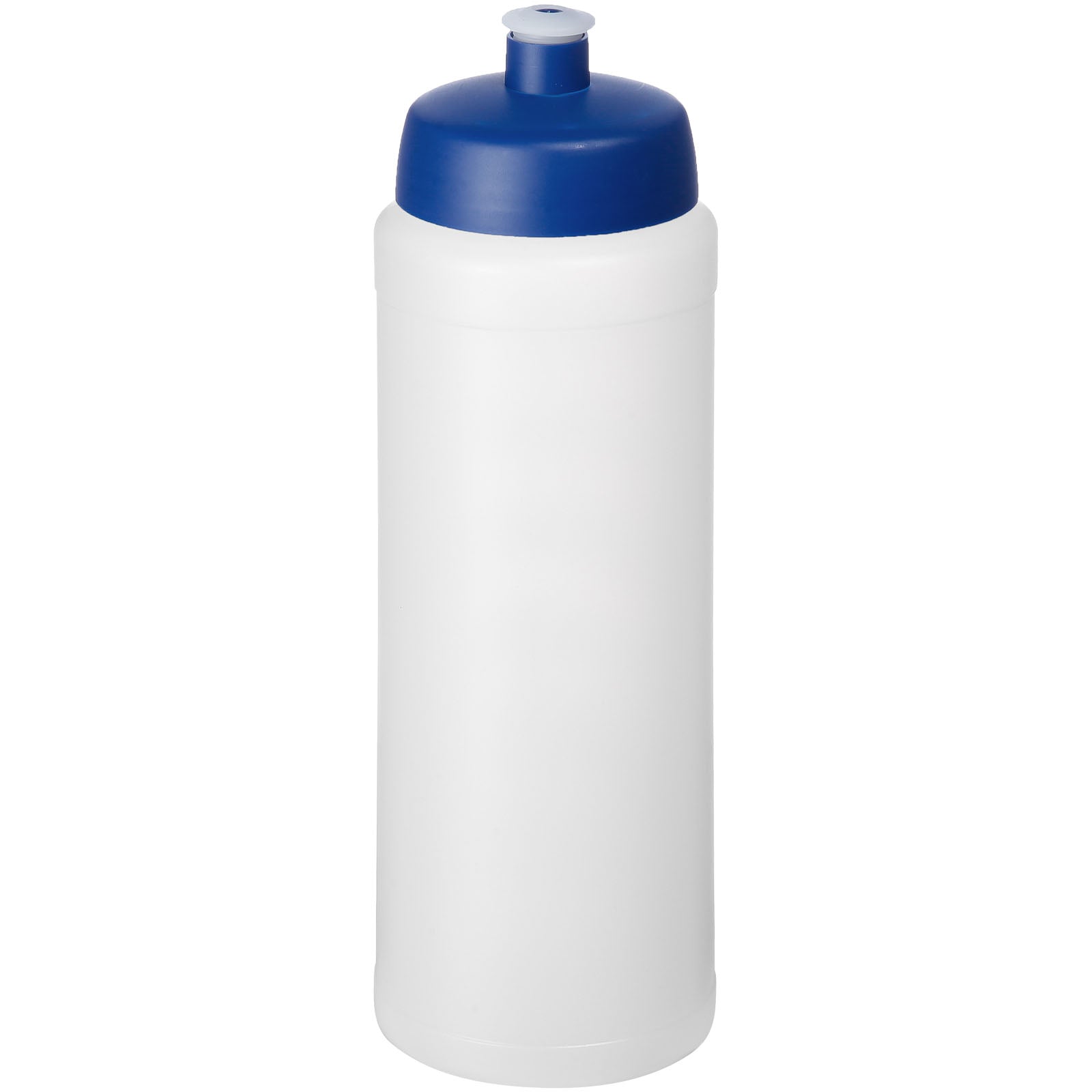 Baseline® Plus grip 750 ml Sportflasche mit Sportdeckel – Transparent und Blau