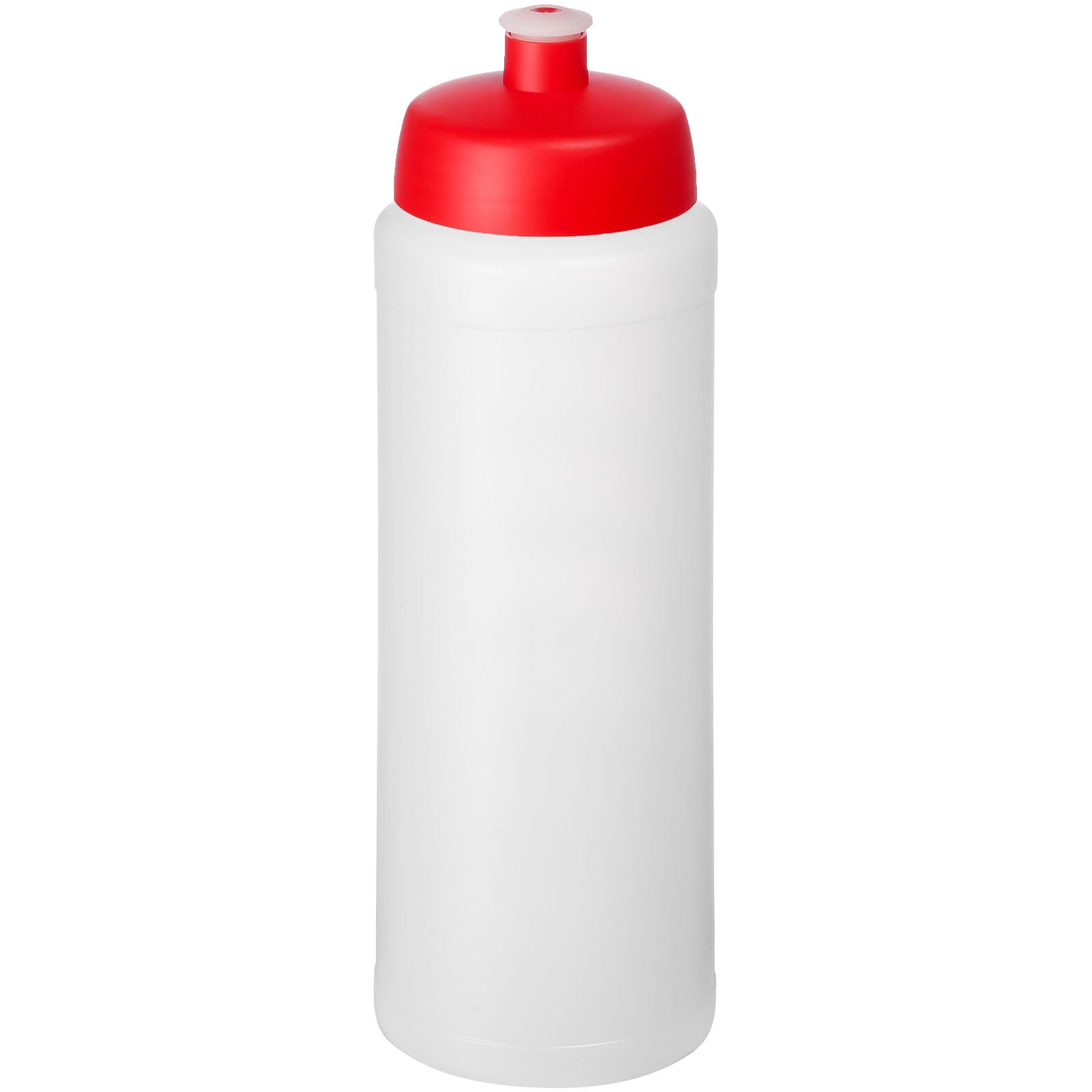 Baseline® Plus grip 750 ml Sportflasche mit Sportdeckel – Transparent und Rot