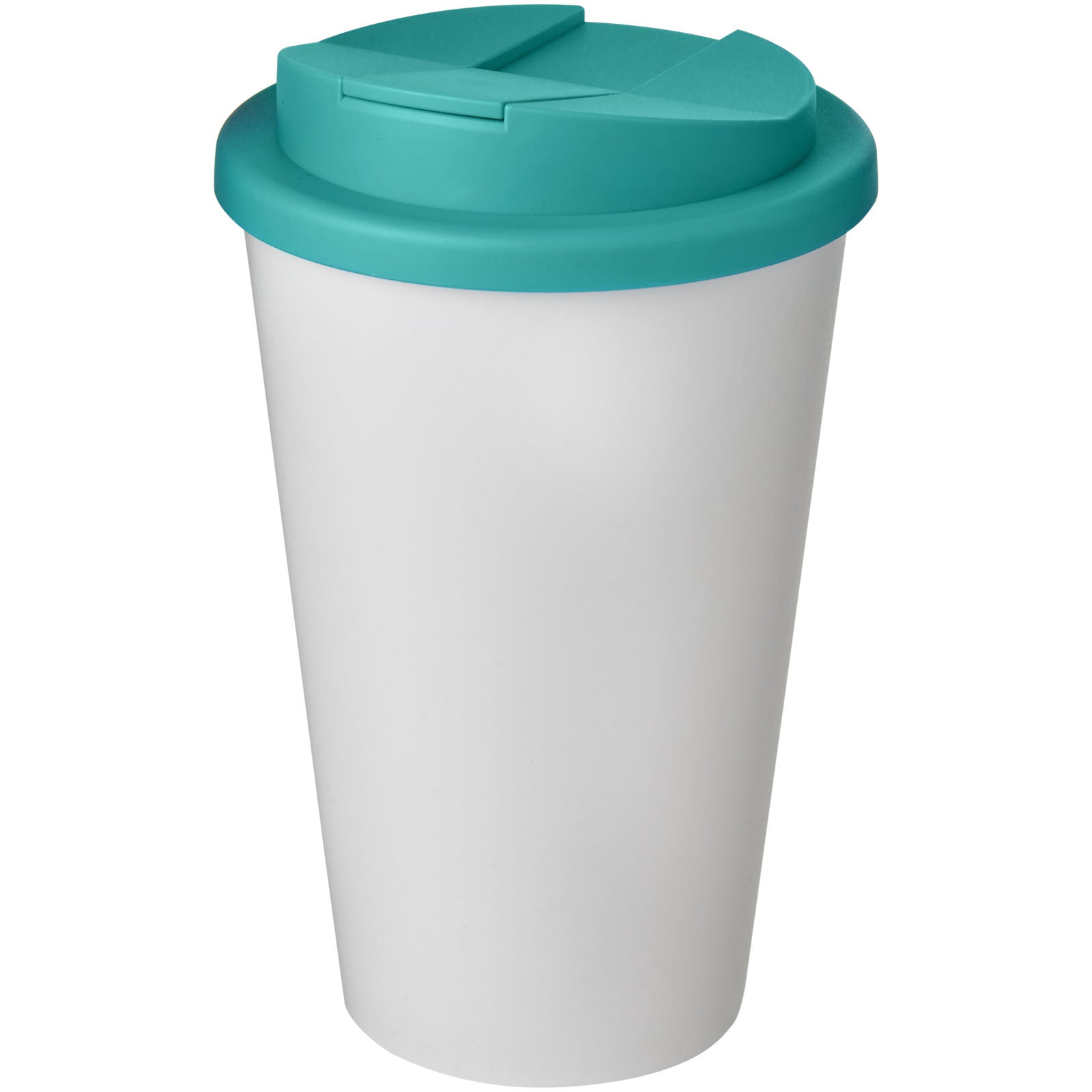 Americano® 350 ml Isolierbecher mit auslaufsicherem Schraubverschluss – Weiss und Aquablau