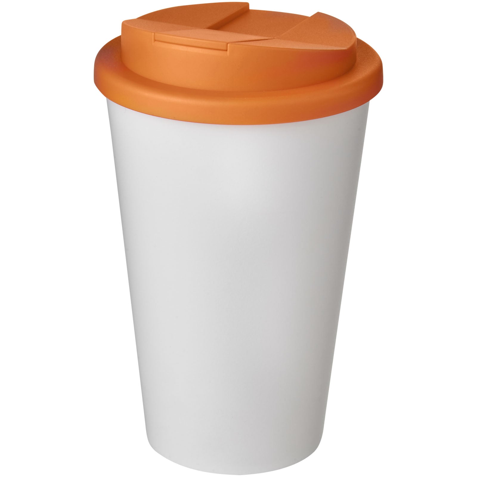 Americano® 350 ml Isolierbecher mit auslaufsicherem Schraubverschluss – Weiss und Orange