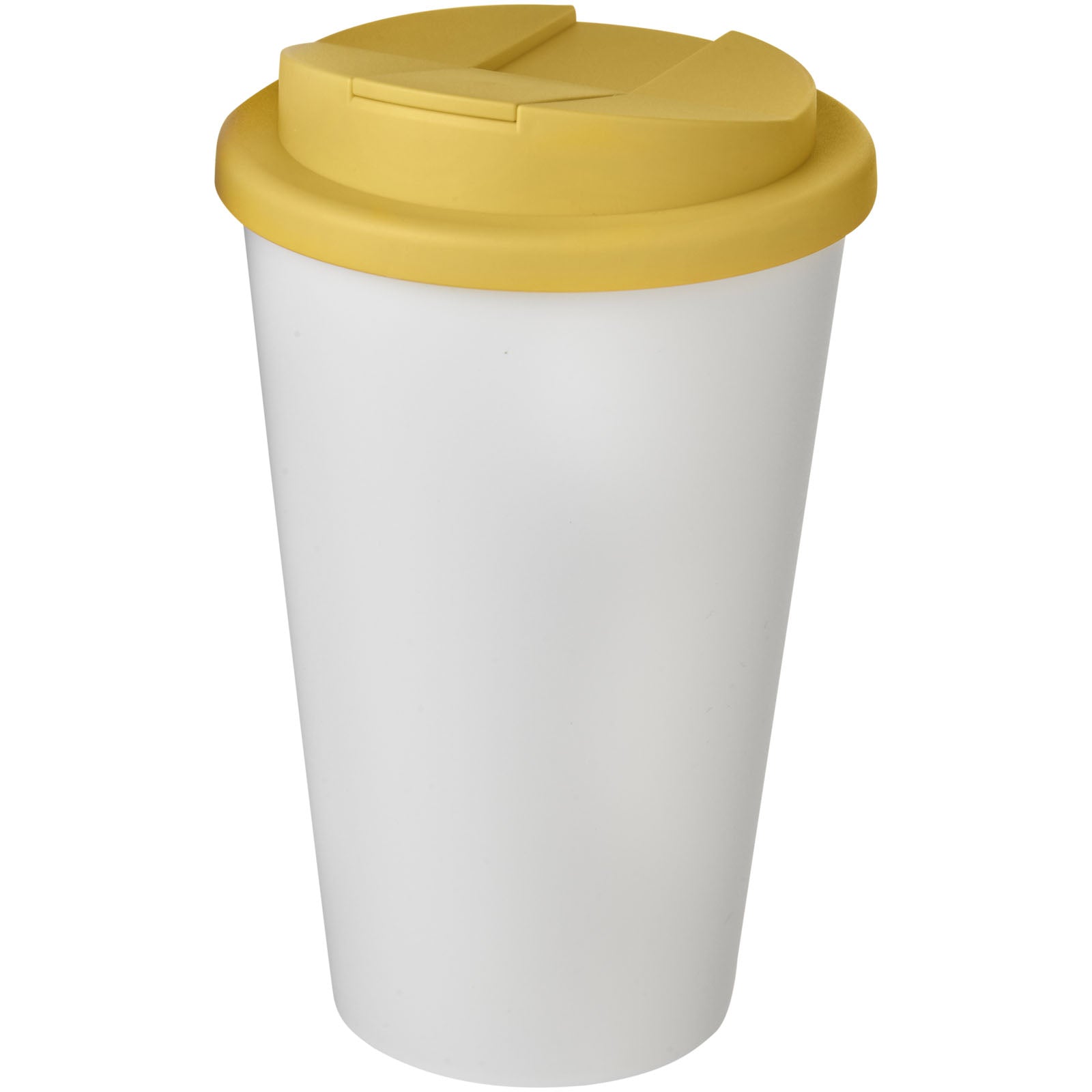 Americano® 350 ml Isolierbecher mit auslaufsicherem Schraubverschluss – Weiss und Gelb