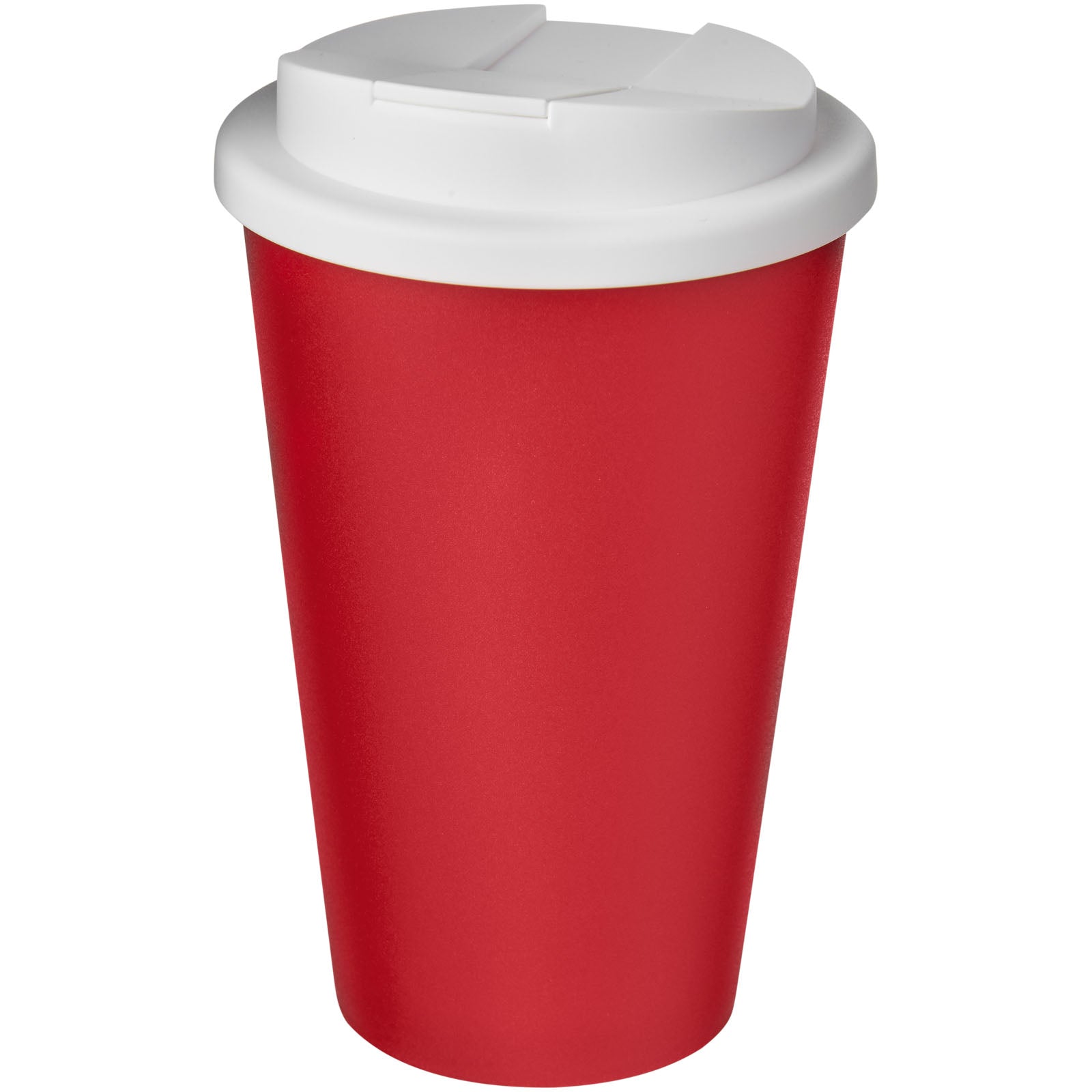 Americano® 350 ml Isolierbecher mit auslaufsicherem Schraubverschluss – Rot und Weiss