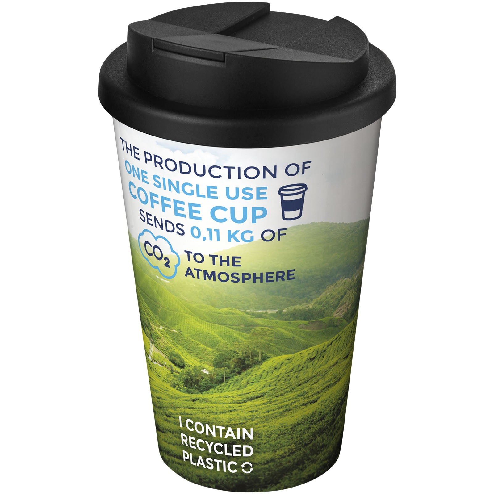 Brite-Americano® 350 ml Isolierbecher mit auslaufsicherem Schraubverschluss – Weiss und Schwarz