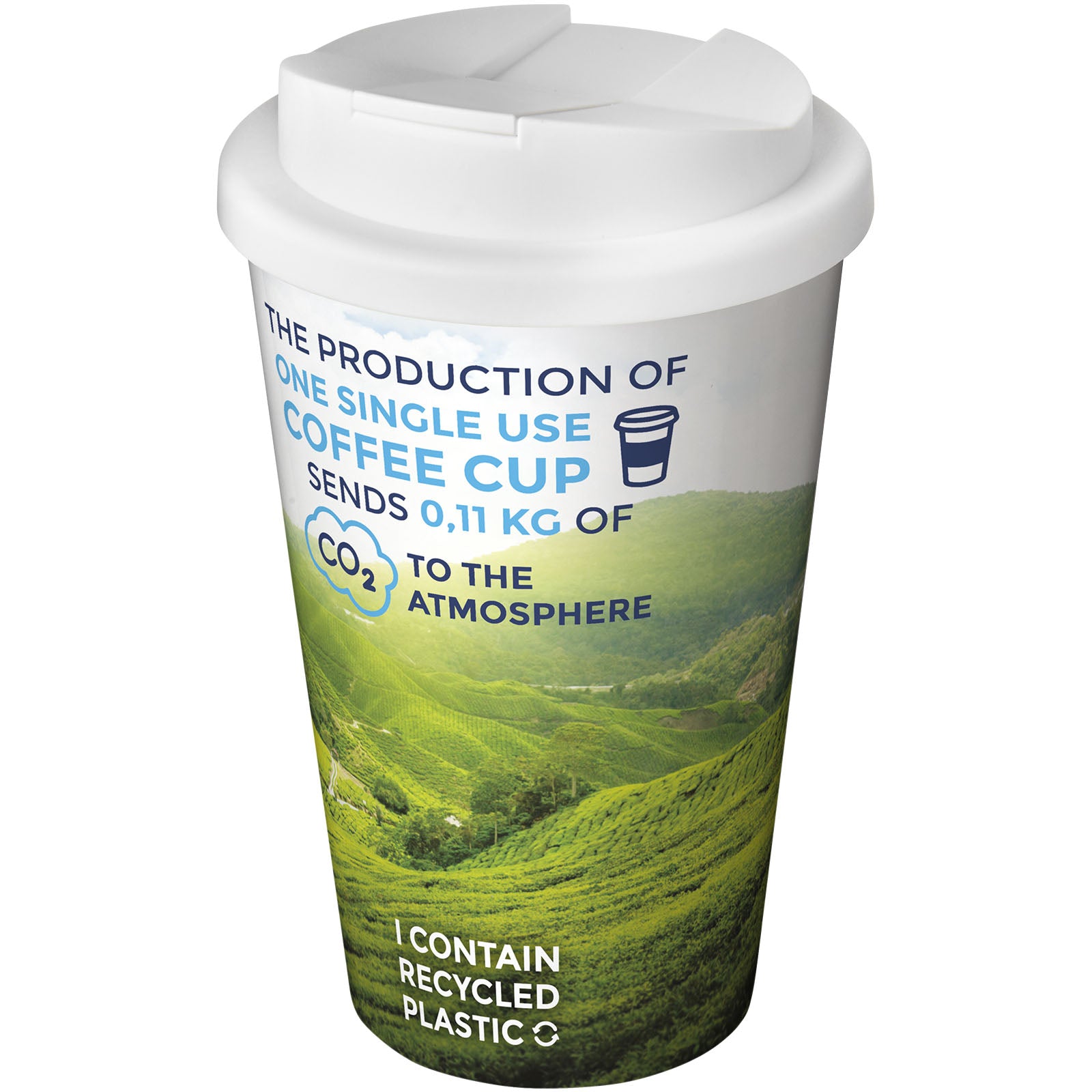 Brite-Americano® 350 ml Isolierbecher mit auslaufsicherem Schraubverschluss – Weiss