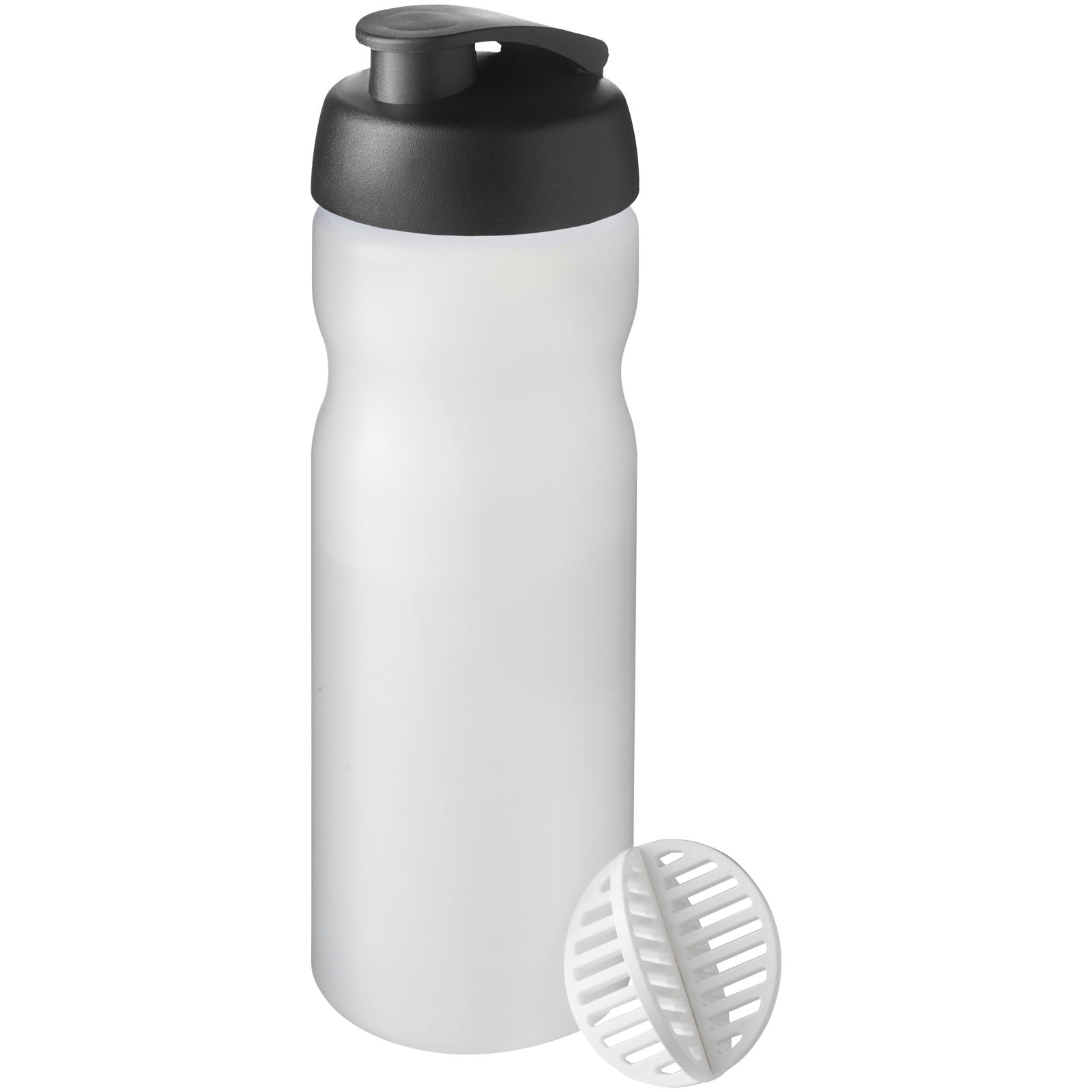 Baseline Plus 650 ml Shakerflasche – Schwarz und Klar Mattiert