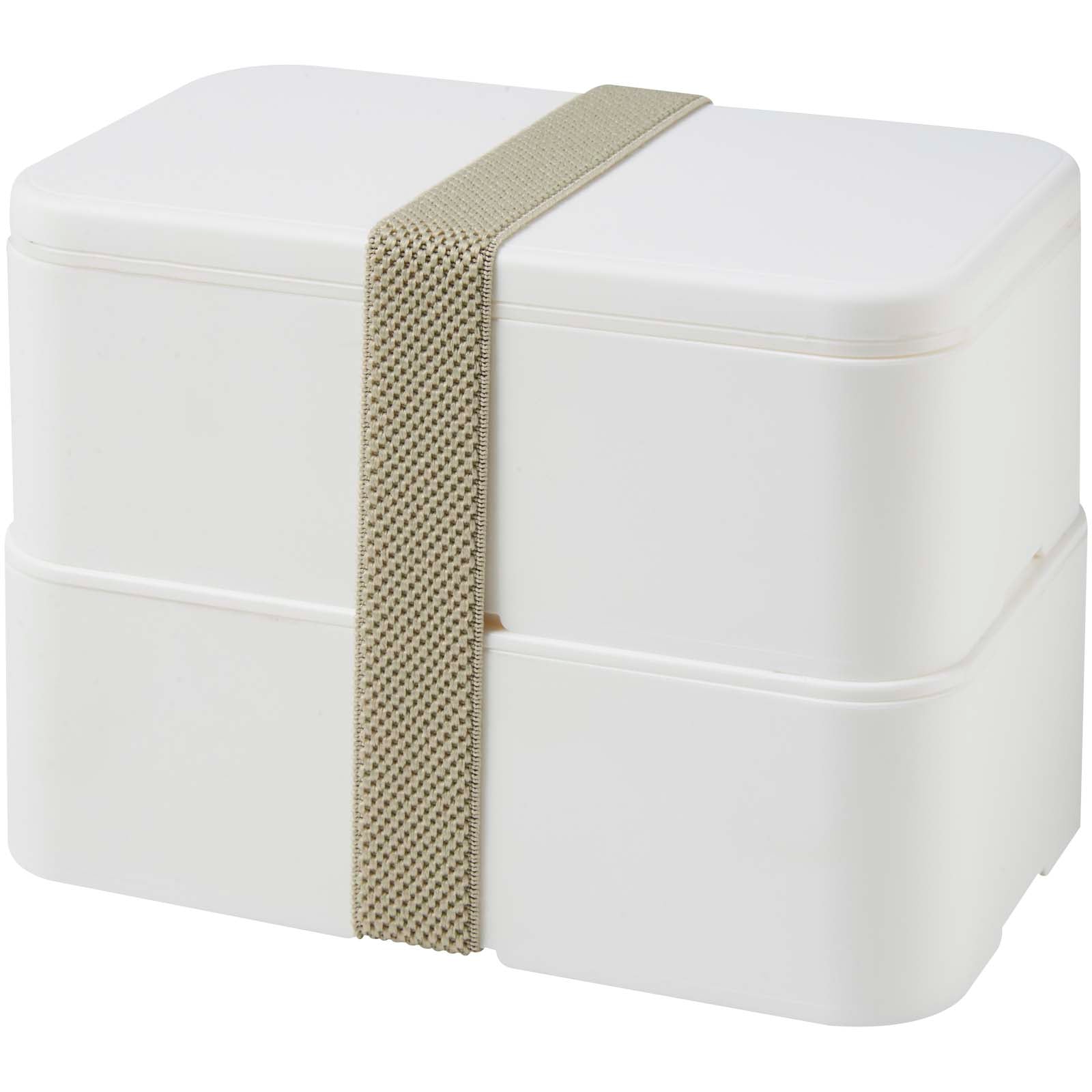 MIYO POP 700 + 700 ml doppelschichtige Lunchbox – Weiss