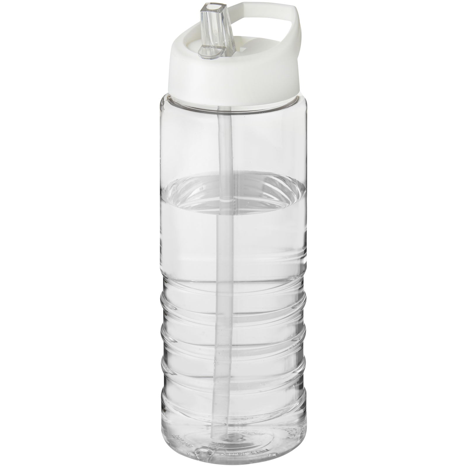 H2O Active® Treble 750 ml Sportflasche mit Ausgussdeckel – Transparent und Weiss
