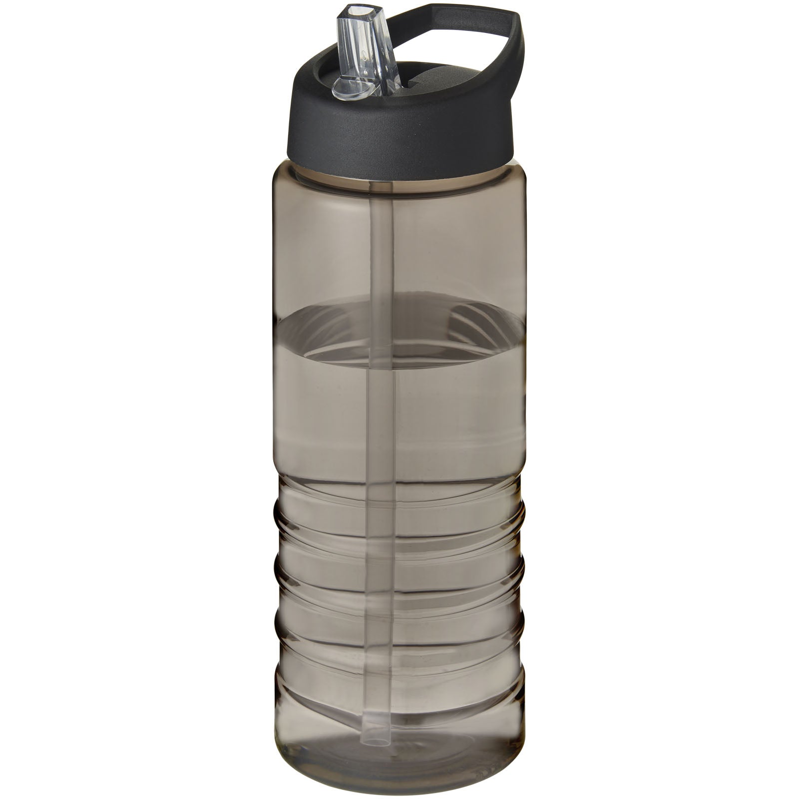 H2O Active® Treble 750 ml Sportflasche mit Ausgussdeckel – Charcoal und Schwarz