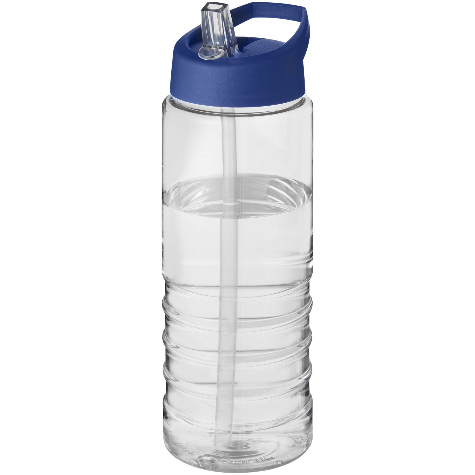 H2O Active® Treble 750 ml Sportflasche mit Ausgussdeckel – Transparent und Blau