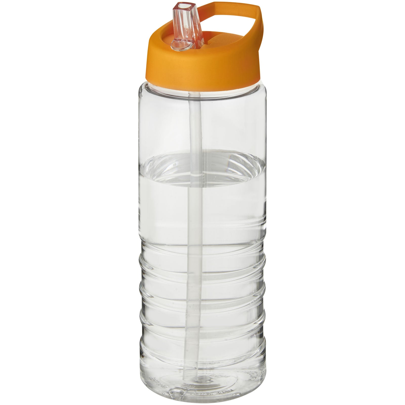 H2O Active® Treble 750 ml Sportflasche mit Ausgussdeckel – Transparent und Orange