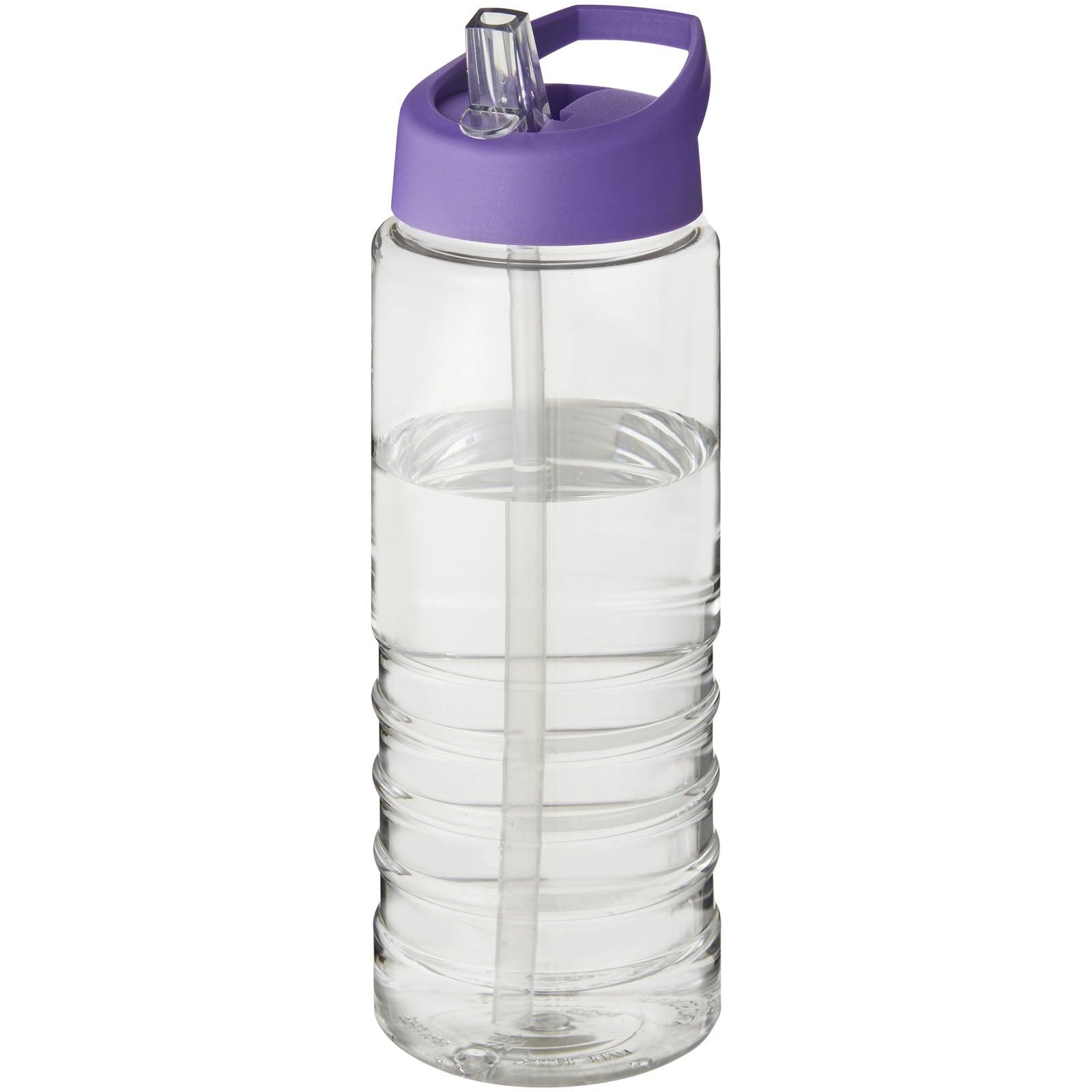 H2O Active® Treble 750 ml Sportflasche mit Ausgussdeckel – Transparent und Lila