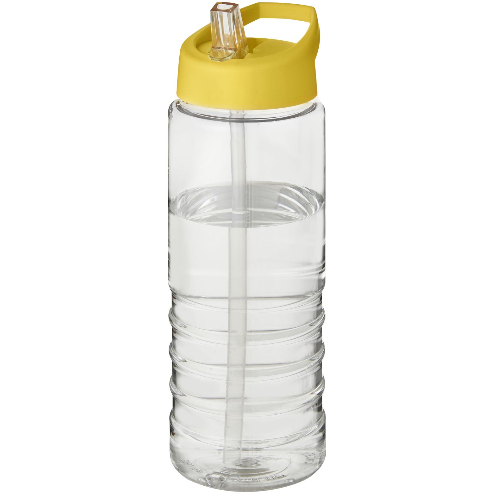 H2O Active® Treble 750 ml Sportflasche mit Ausgussdeckel – Transparent und Gelb