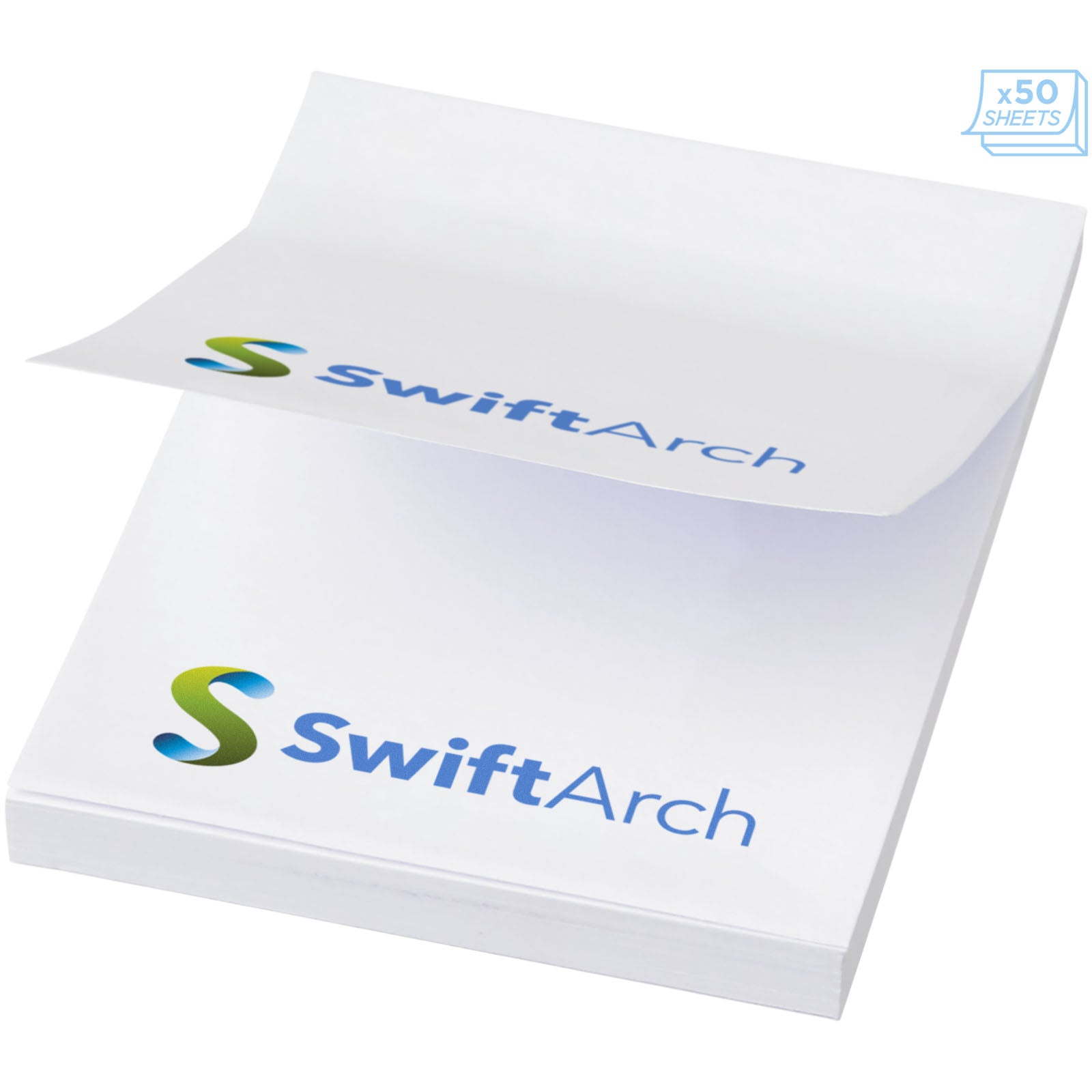 Sticky-Mate® Haftnotizen 50 x 75 mm – Weiss – 100 Seiten