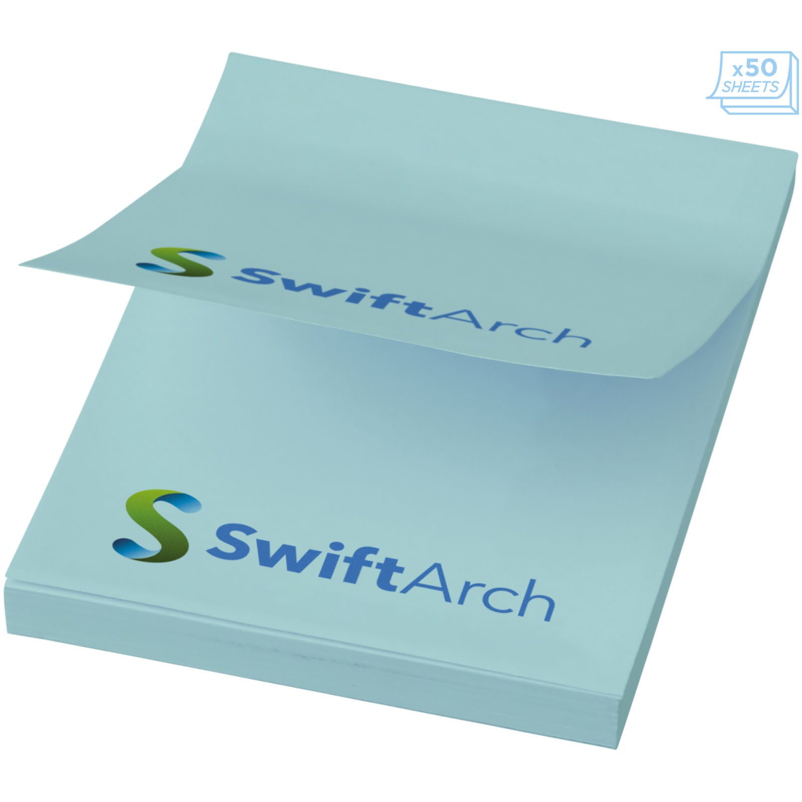 Sticky-Mate® Haftnotizen 50 x 75 mm – Hellblau – 100 Seiten
