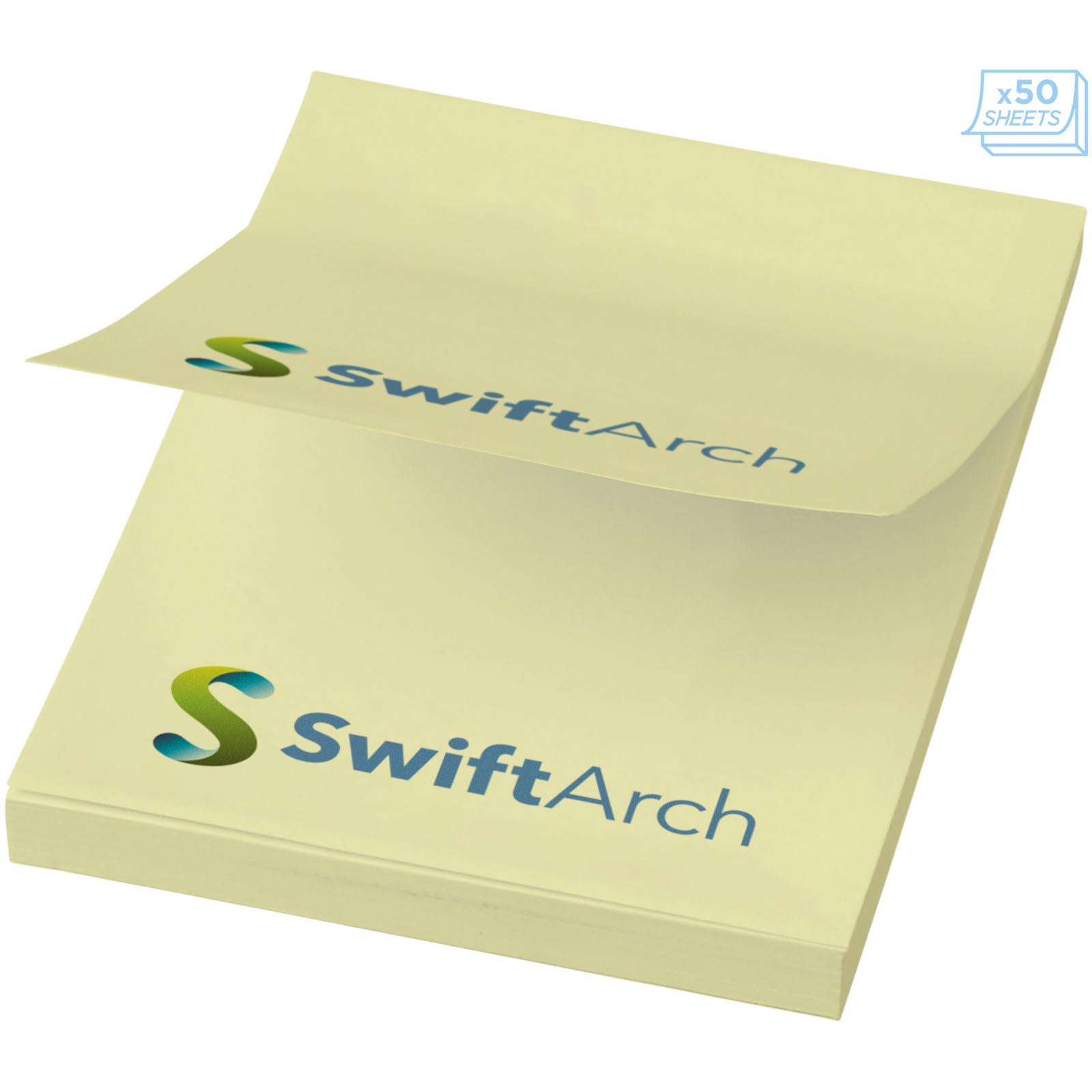 Sticky-Mate® Haftnotizen 50 x 75 mm – Hellgelb – 100 Seiten