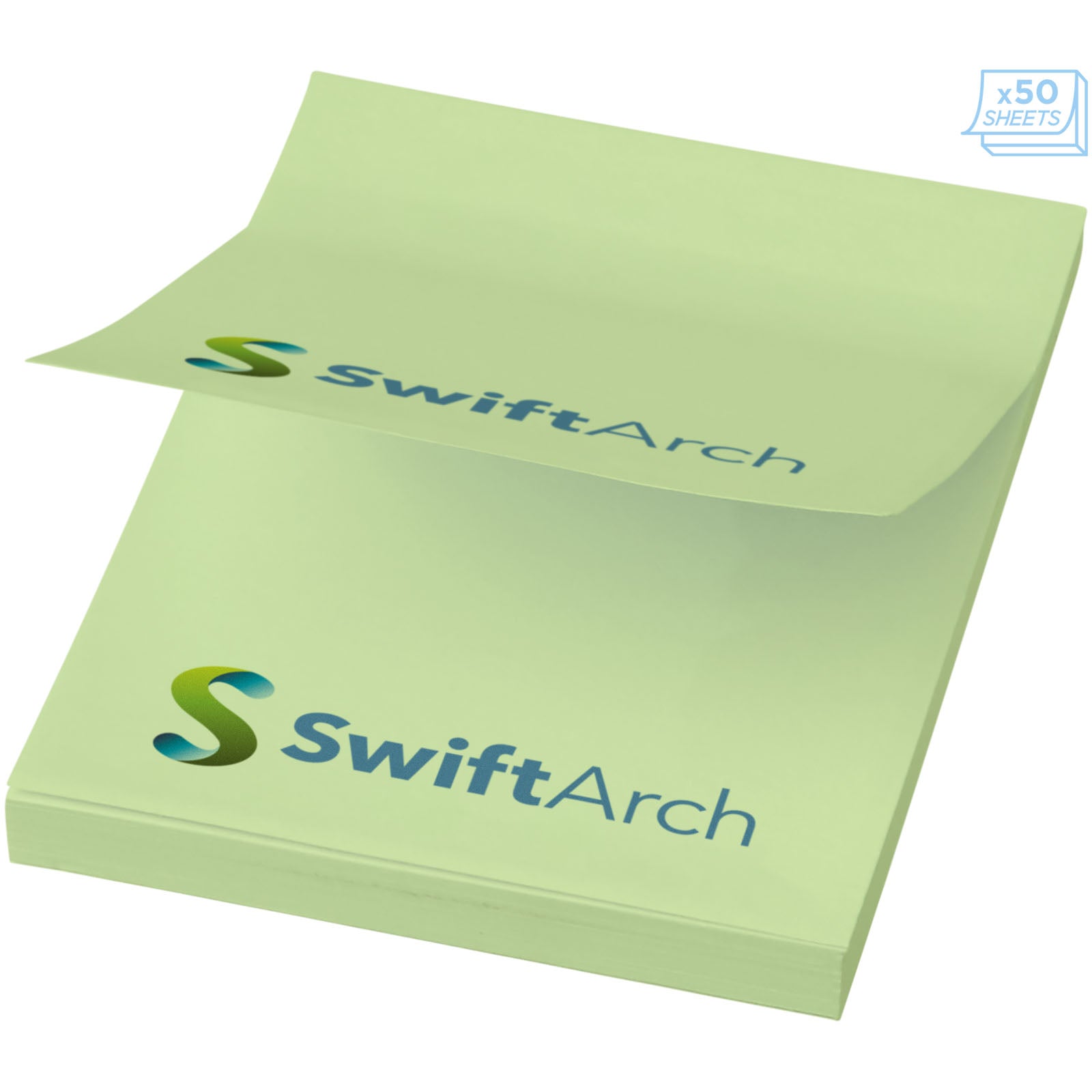 Sticky-Mate® Haftnotizen 50 x 75 mm – Mintgrün – 100 Seiten