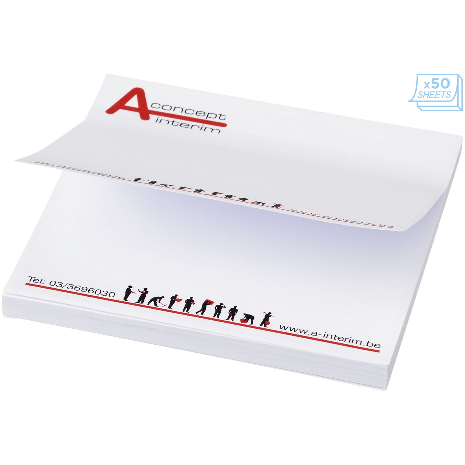 Sticky-Mate® Haftnotizen 75x75 mm – Weiss – 100 Seiten
