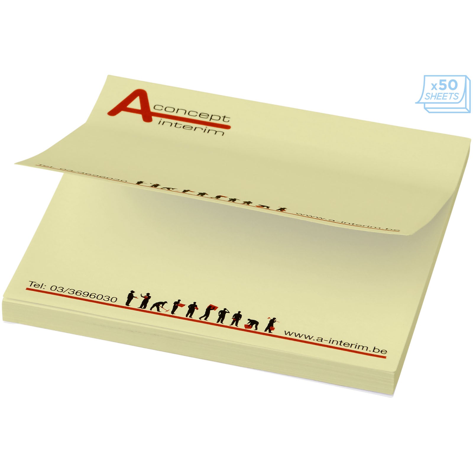 Sticky-Mate® Haftnotizen 75x75 mm – Hellgelb – 100 Seiten