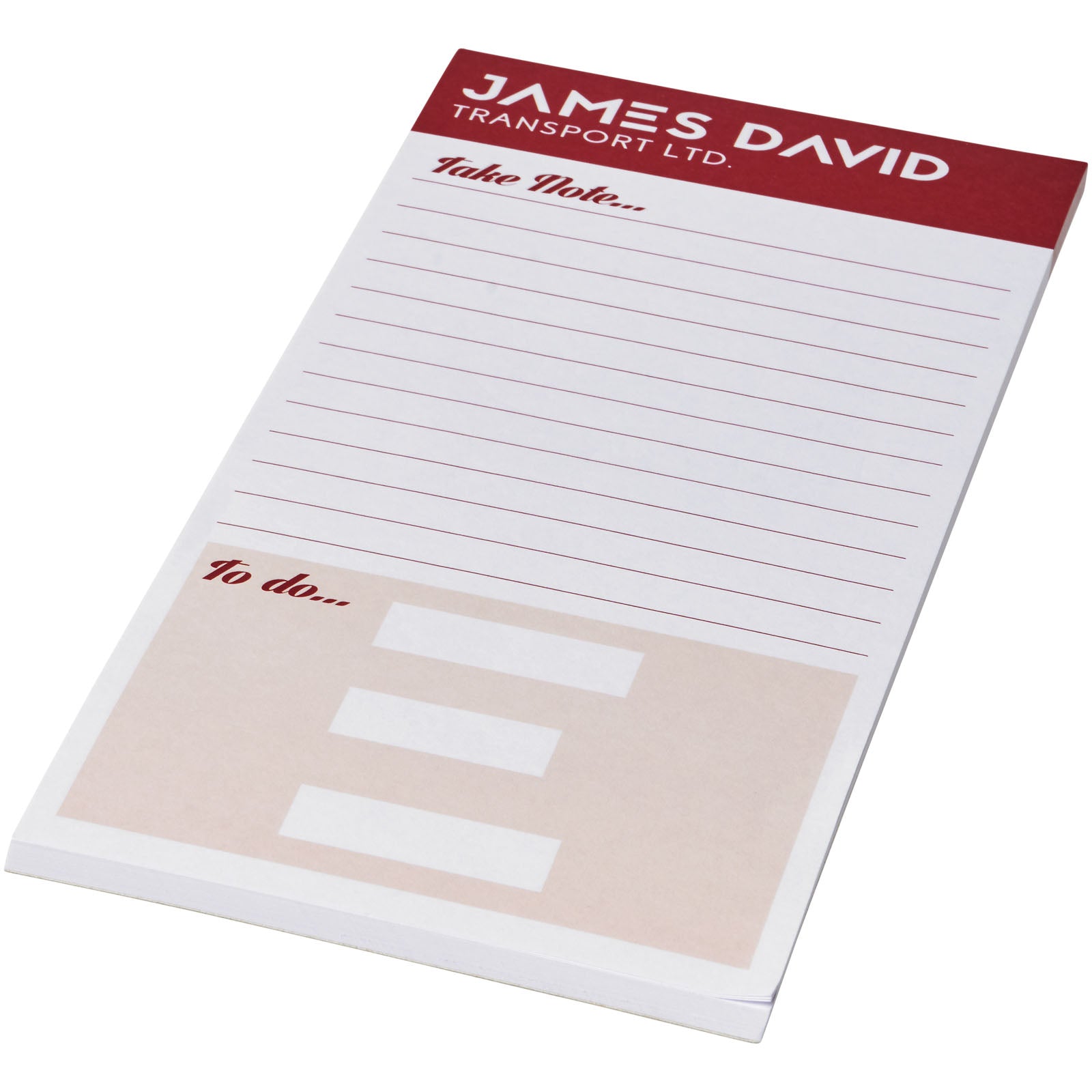 Desk-Mate® 1/3 A4 Notizblock – Weiss – 100 Seiten