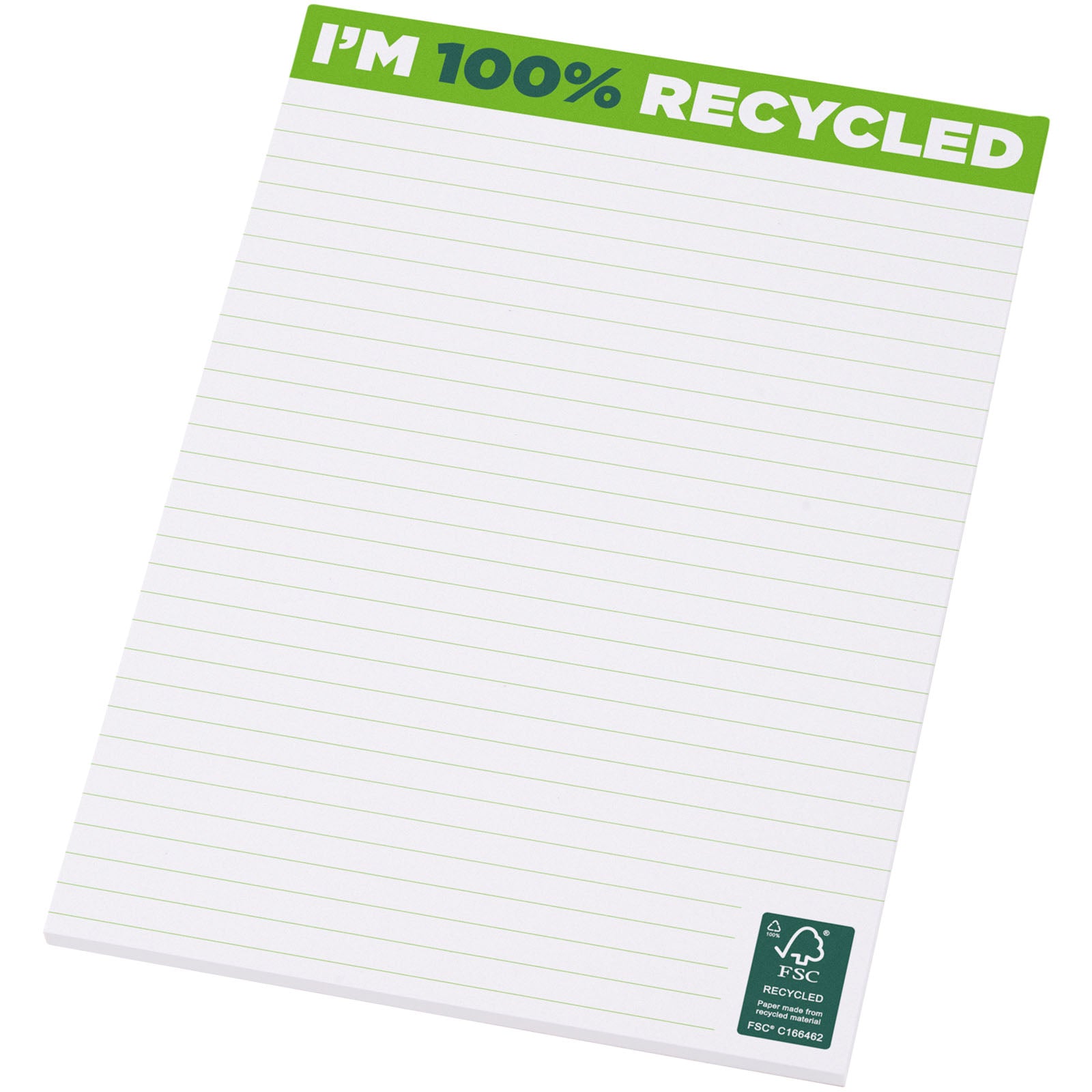 Desk-Mate® A5 recycelter Notizblock – Weiss – 100 Seiten