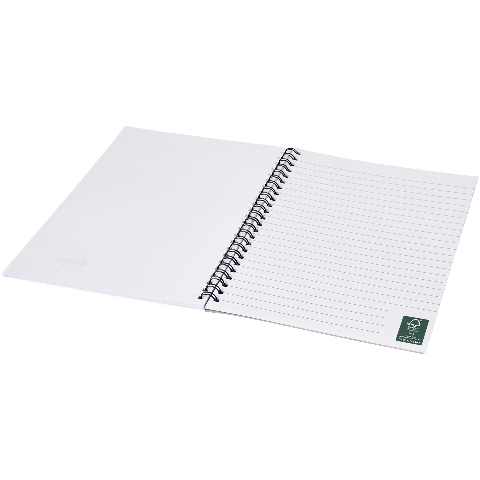 Desk-Mate® A5 Spiralnotizbuch mit bedruckter Rückseite