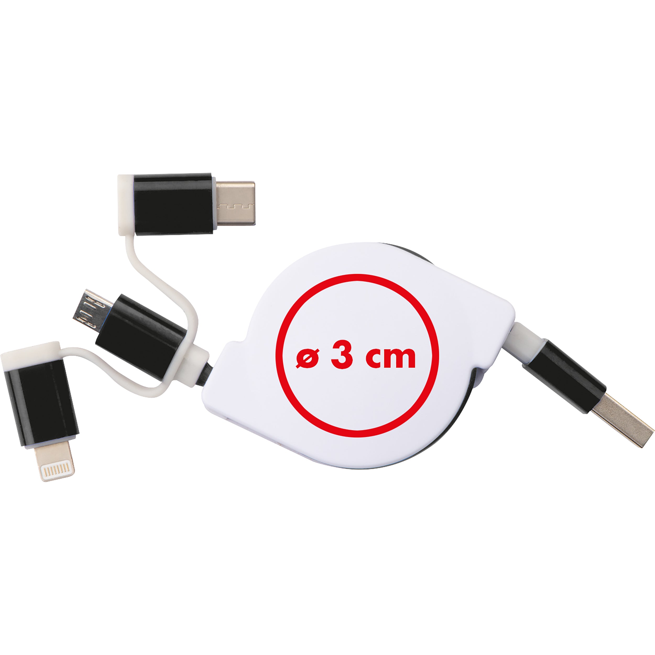 Ausziehbares Ladekabel 3in1 NICO