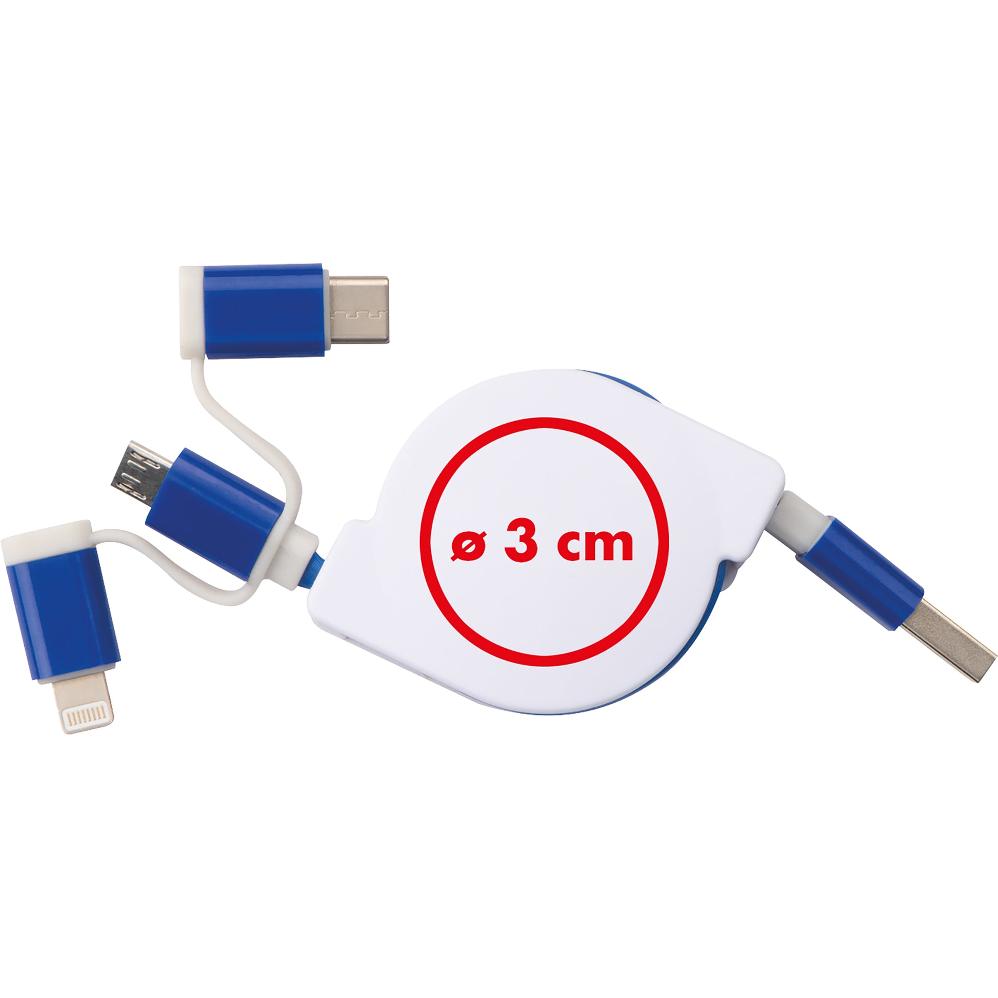 Ausziehbares Ladekabel 3in1 NICO