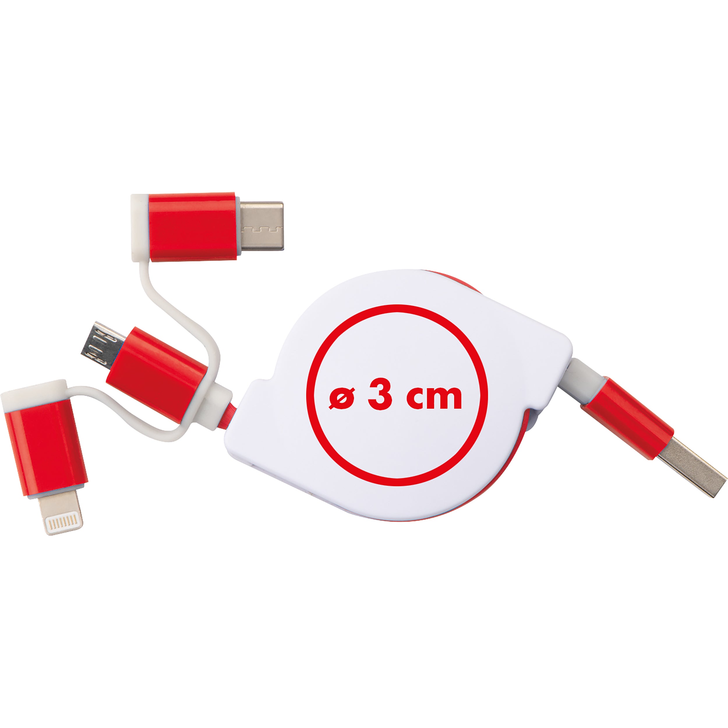 Ausziehbares Ladekabel 3in1 NICO